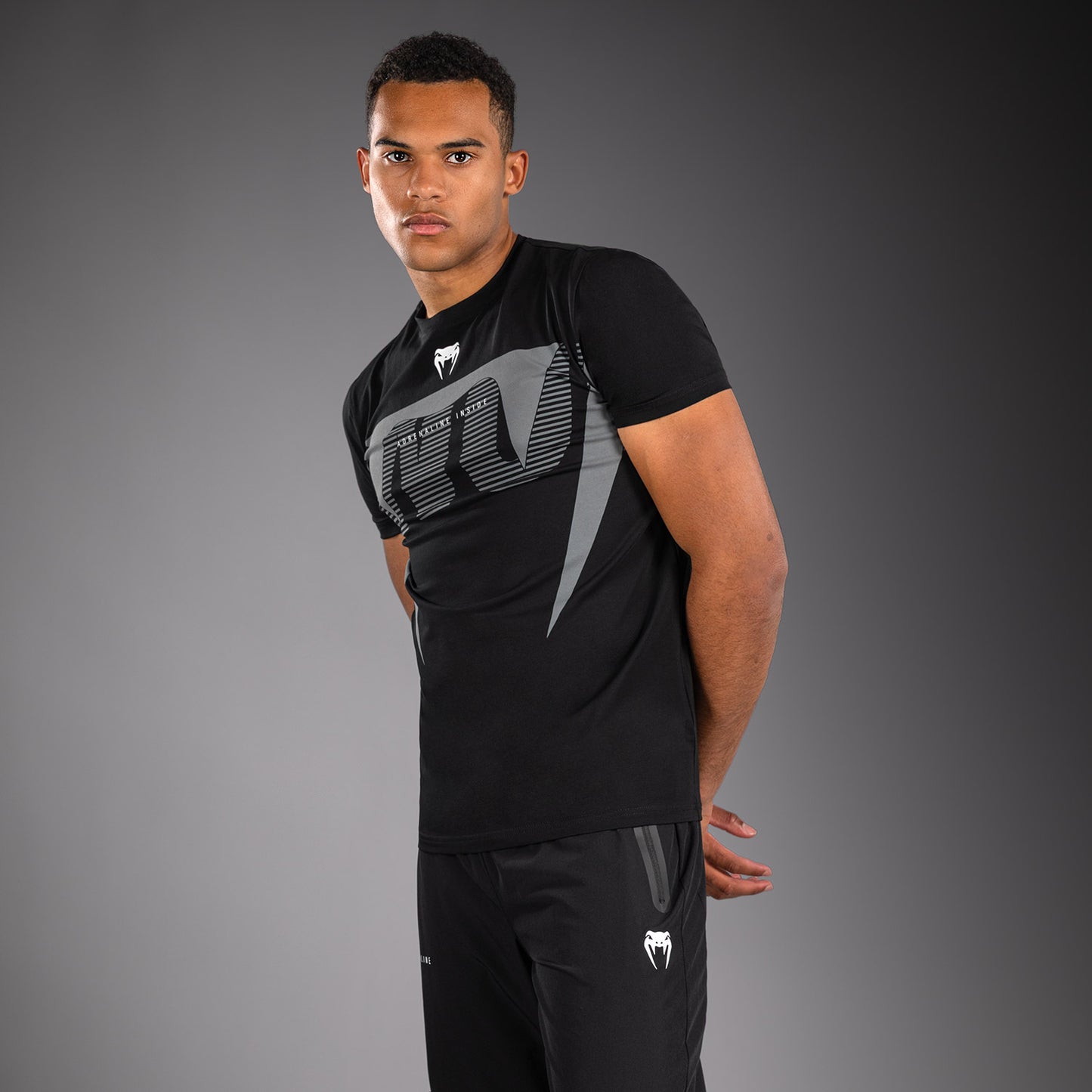 Venum Adrenaline T-shirt – Zwart/Zilvergrijs