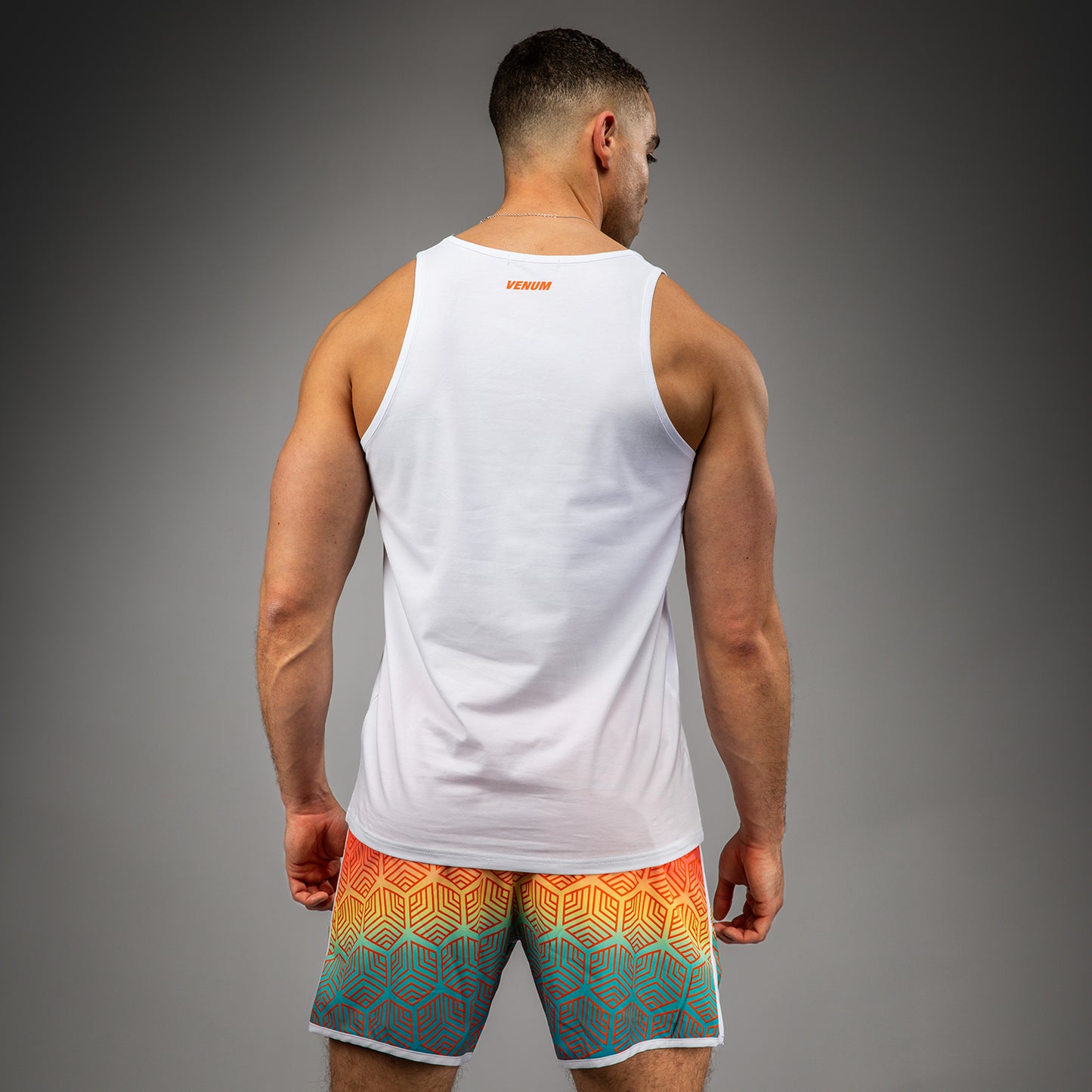 Venum Echo Tanktop - Wit/Oranje Zonsopgang