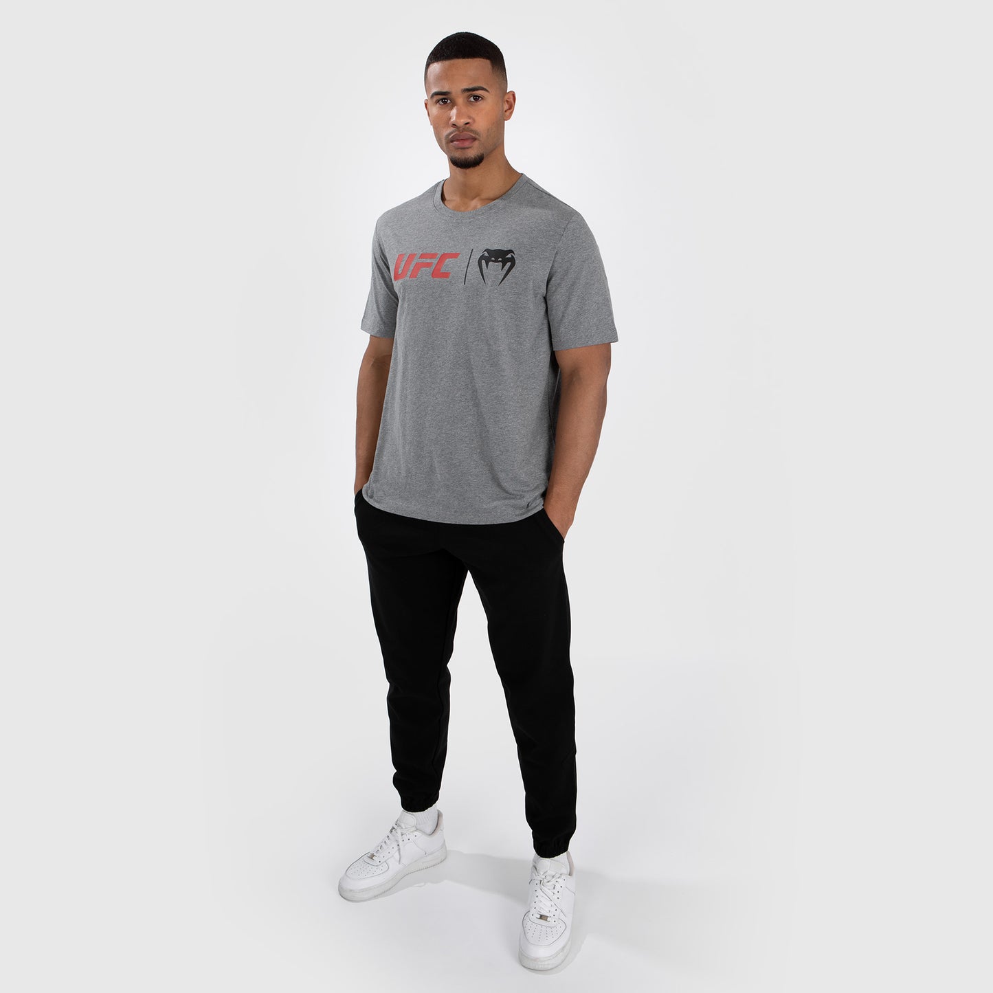 UFC Venum Klassiek  T-shirt - Grijs/Rood