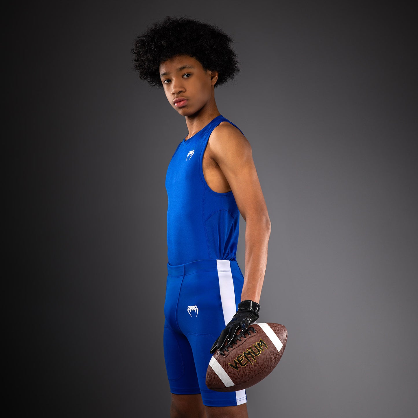 Venum Elite Football Mouwloos Compressie T-shirt voor kinderen - Koningsblauw