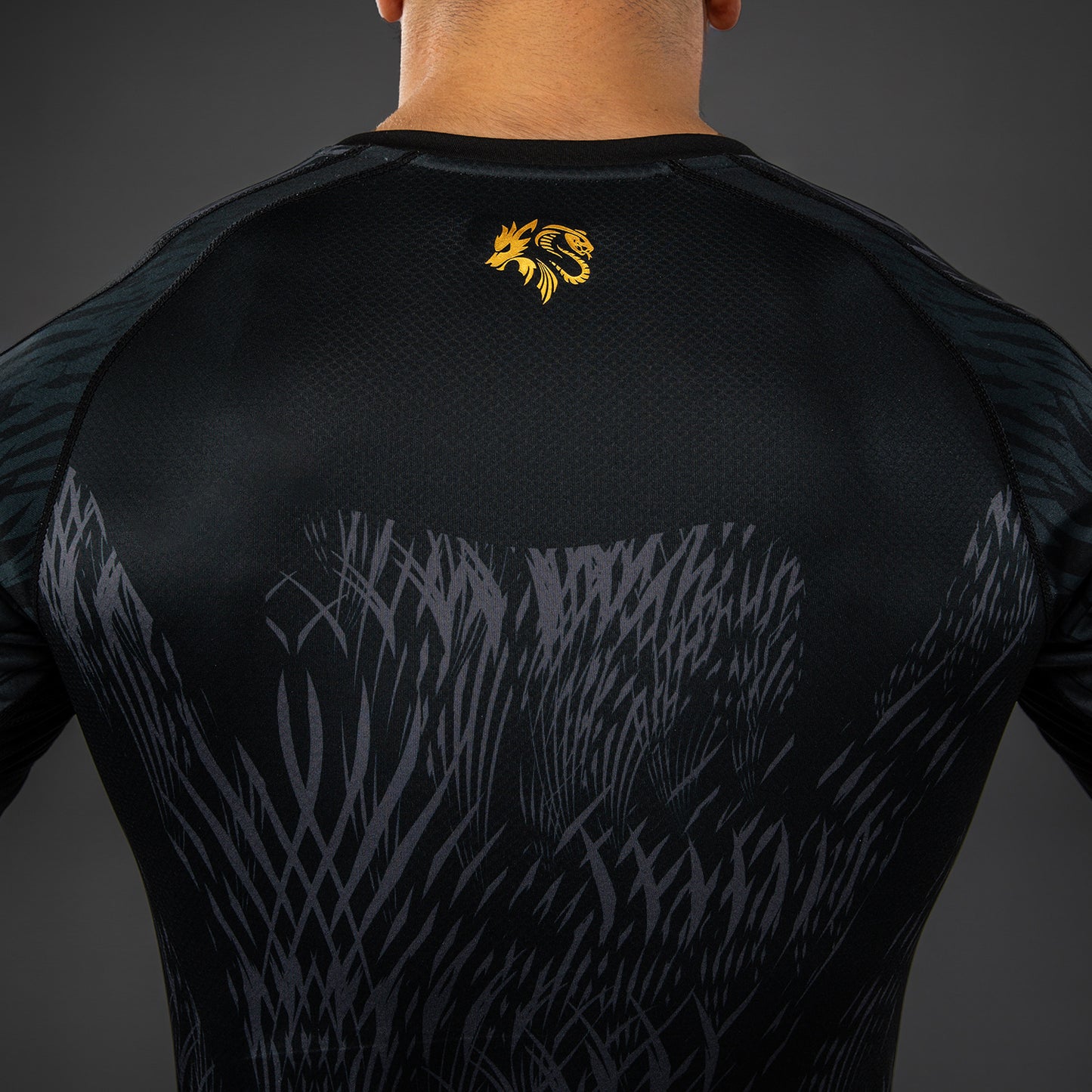 Venum x Chimaev Lange Mouw Rashguard - Zwart/Grijs