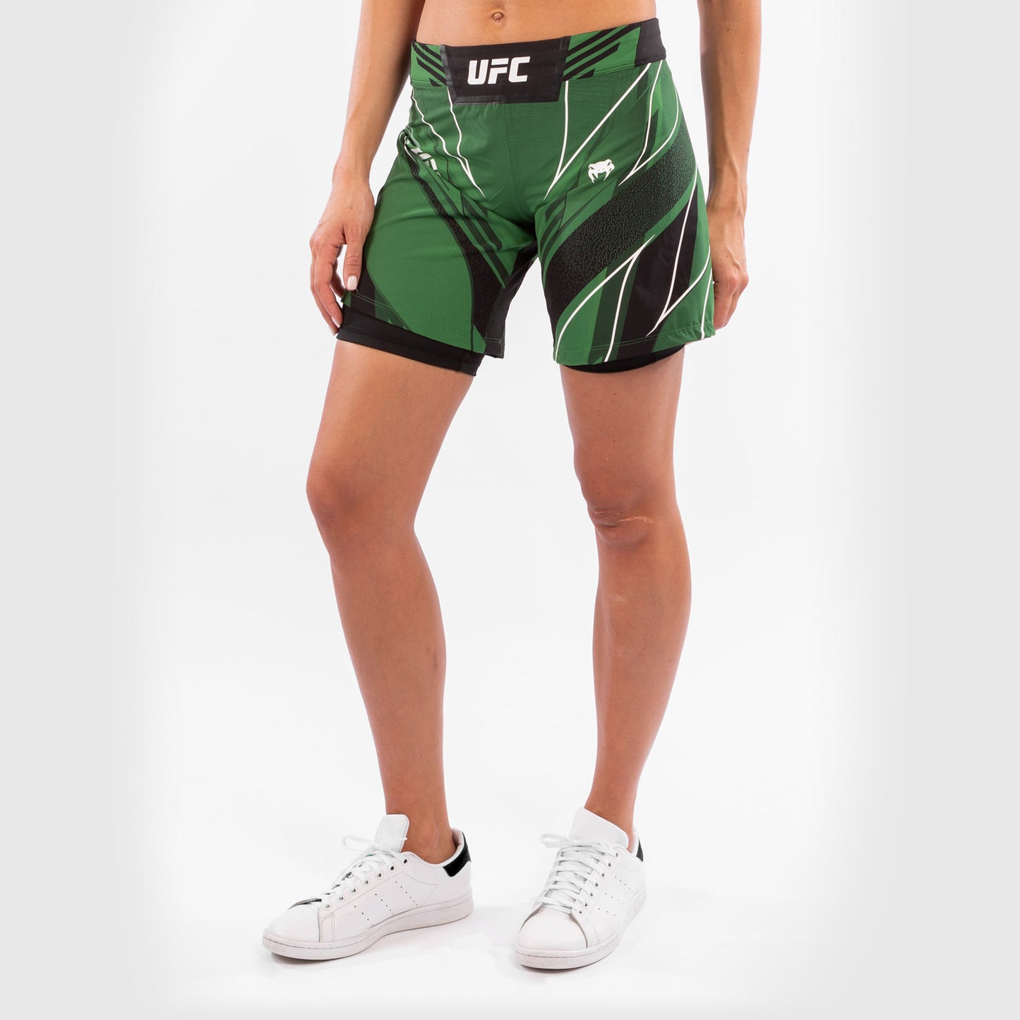 UFC Venum Authentic Fight Night Damesshort - Long Fit - Groen