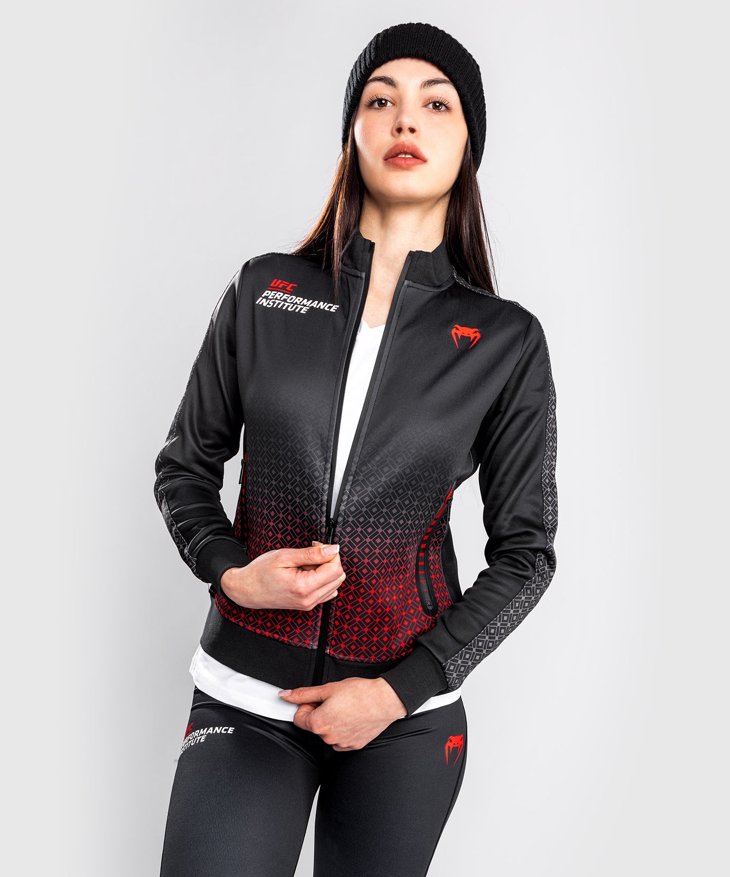Venum UFC Performance Institute Jas - Voor Dames - Zwart/Rood