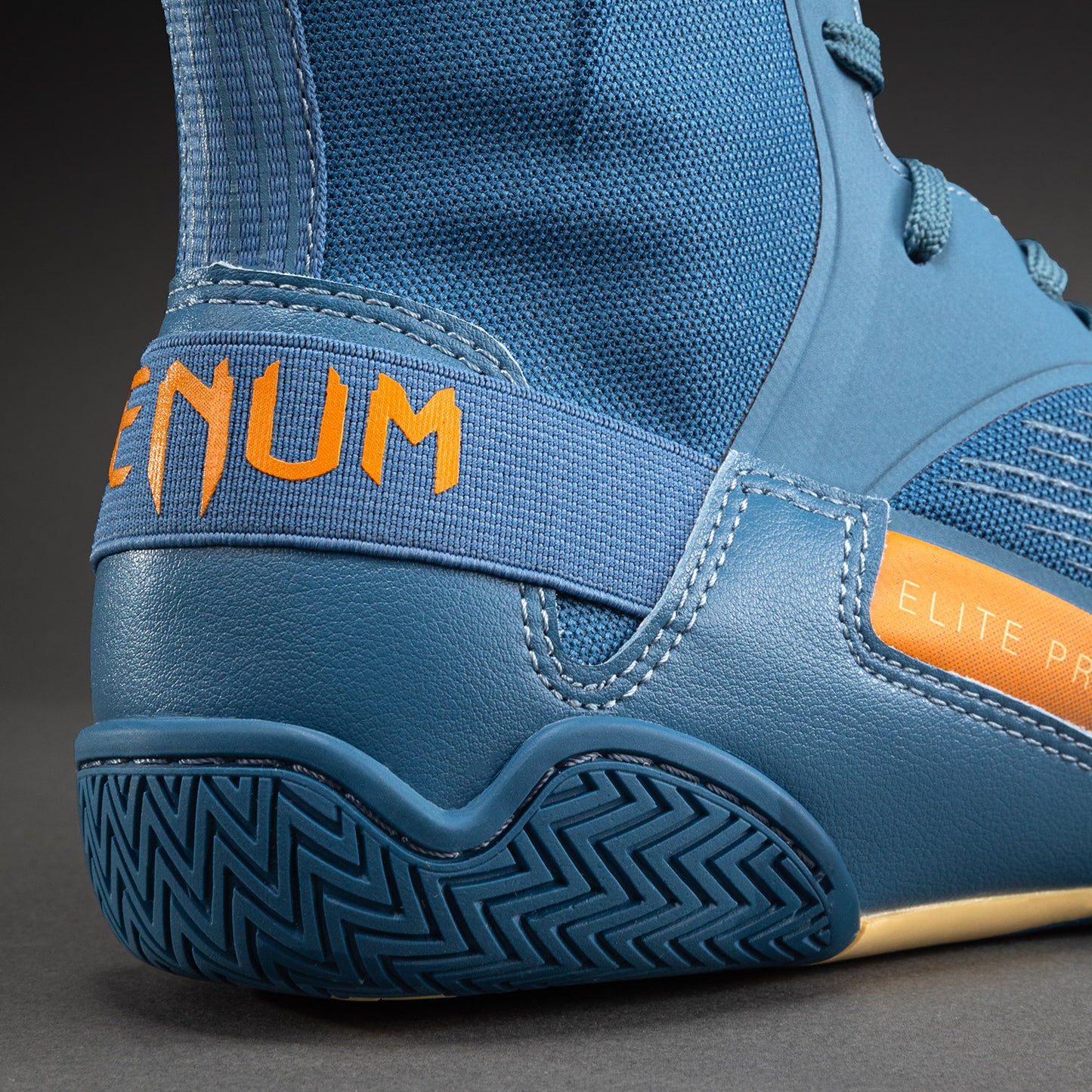 Venum Elite Neo Boksschoenen – Staalblauw/Oranje