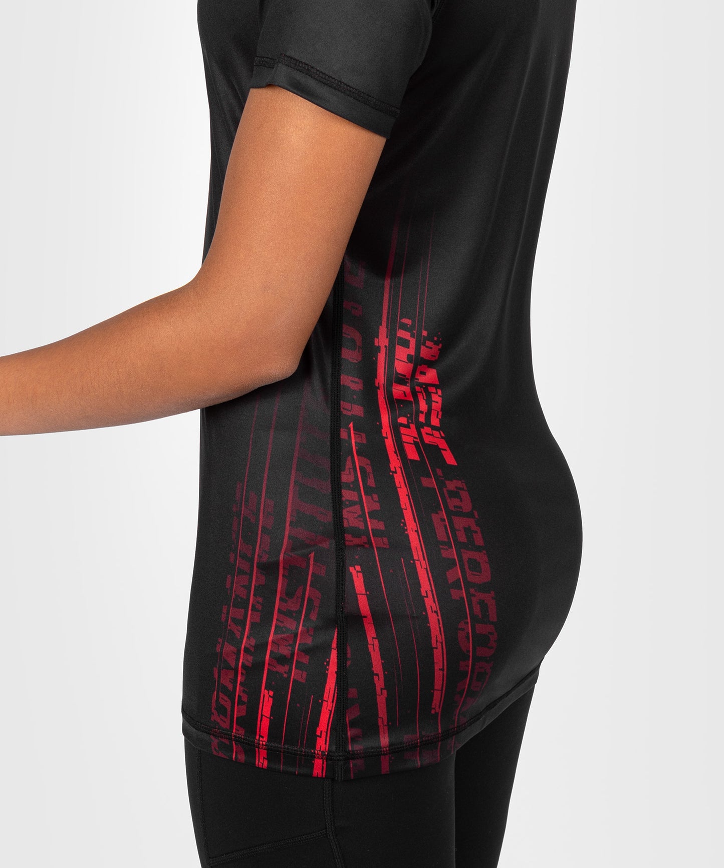 UFC Venum Performance Institute 2.0 Dry-Tech T-shirt voor Dames - Zwart/Rood