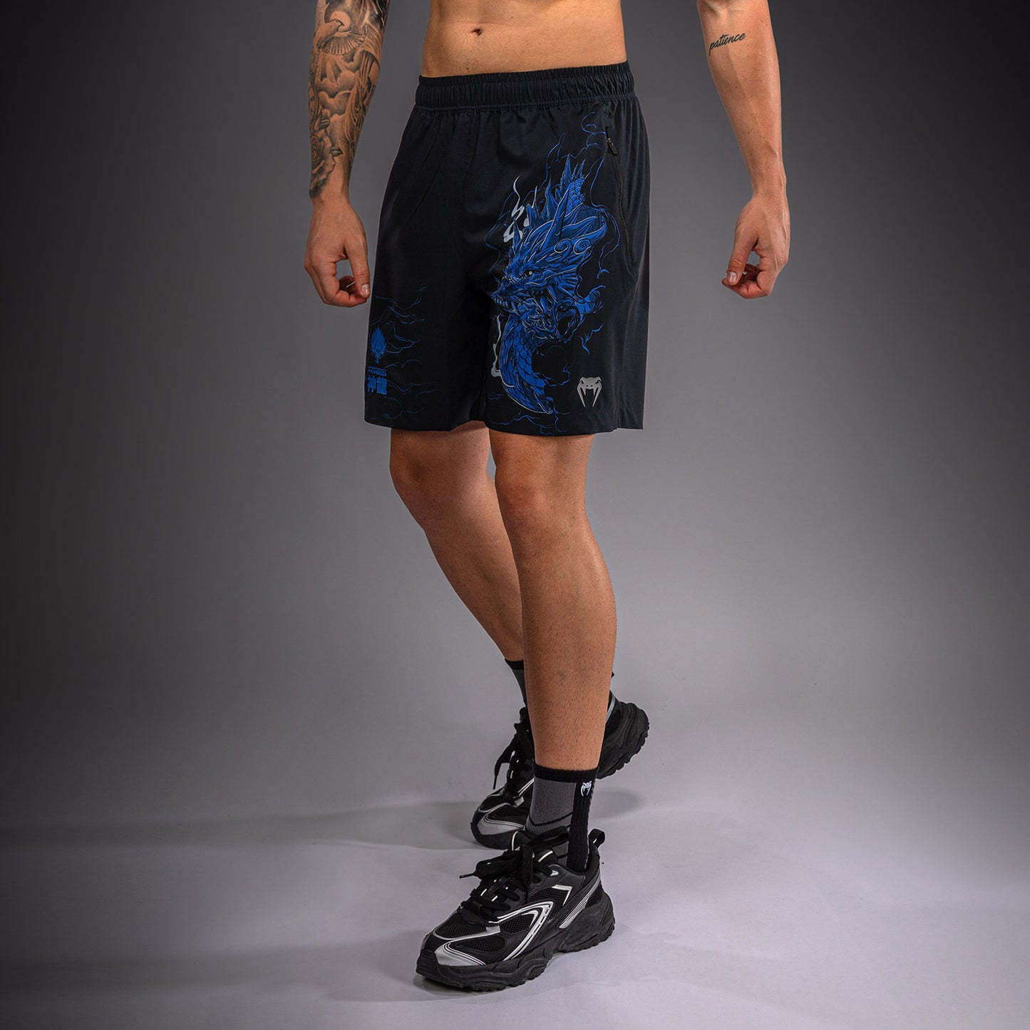 Venum Thunder Dragon Trainingsshorts – Zwart/Koningsblauw