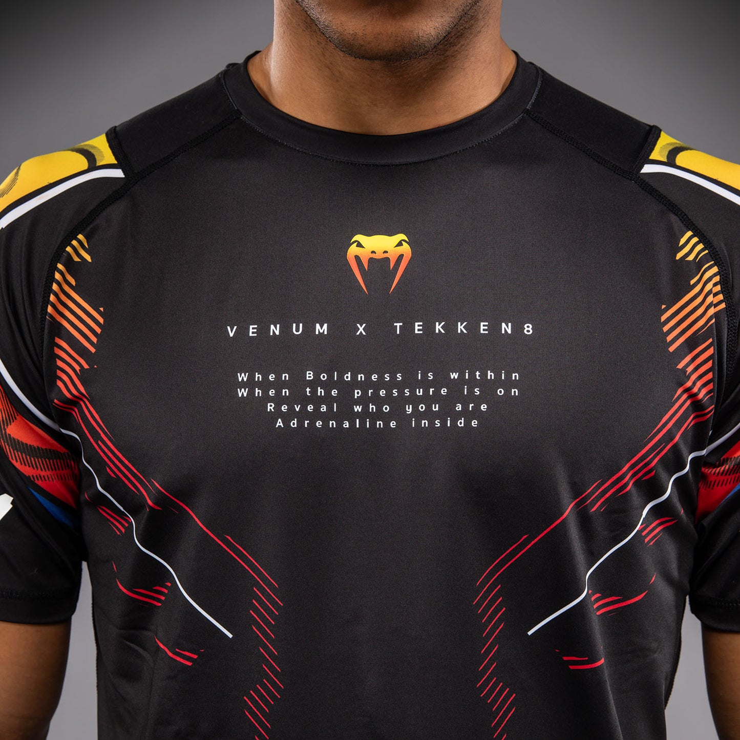 Venum x TEKKEN 8 Dry Tech T-shirt - Yoshimitsu - Zwart/Oranje