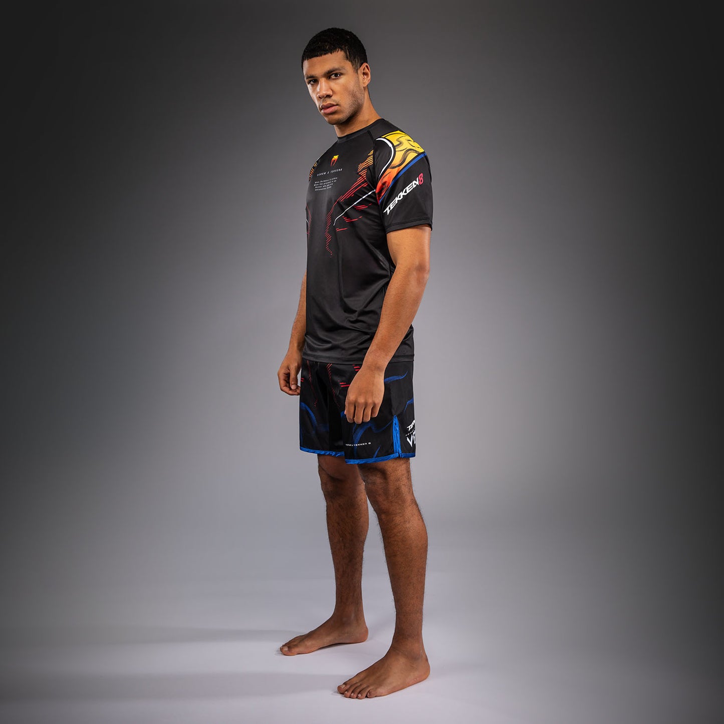 Venum x TEKKEN 8 Dry Tech T-shirt - Yoshimitsu - Zwart/Oranje