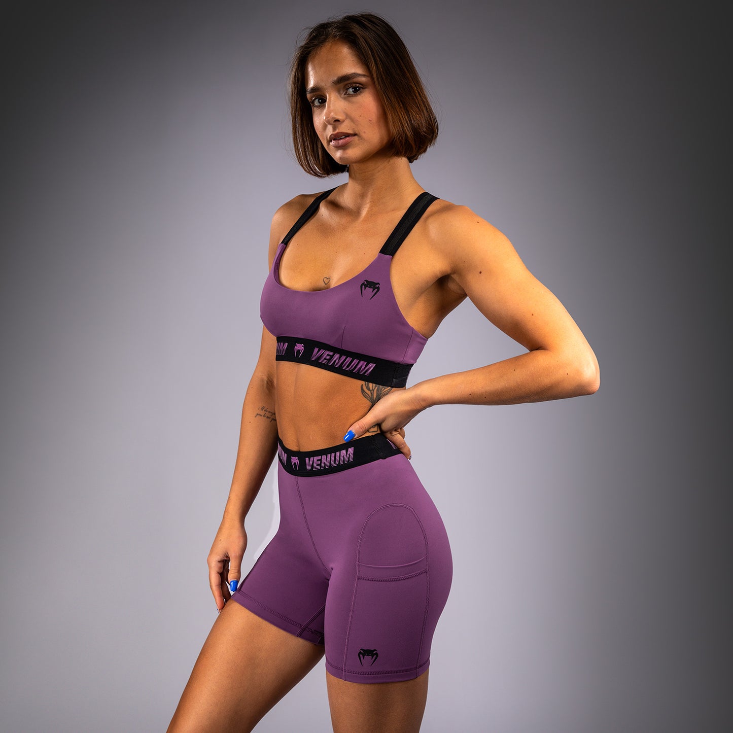 Venum Elevate Dames Lange Vale Tudo Short - Dusky Orchid