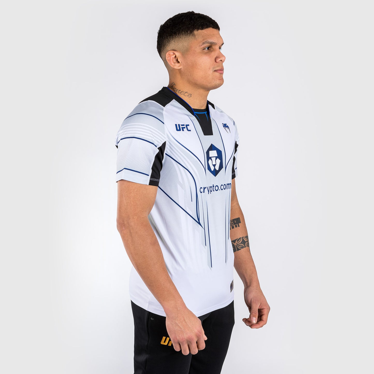 UFC Venum Gepersonaliseerde Authentieke Fight Night 2.0 Kit by Venum Heren Walkout Jersey - Midnight Edition - Ice