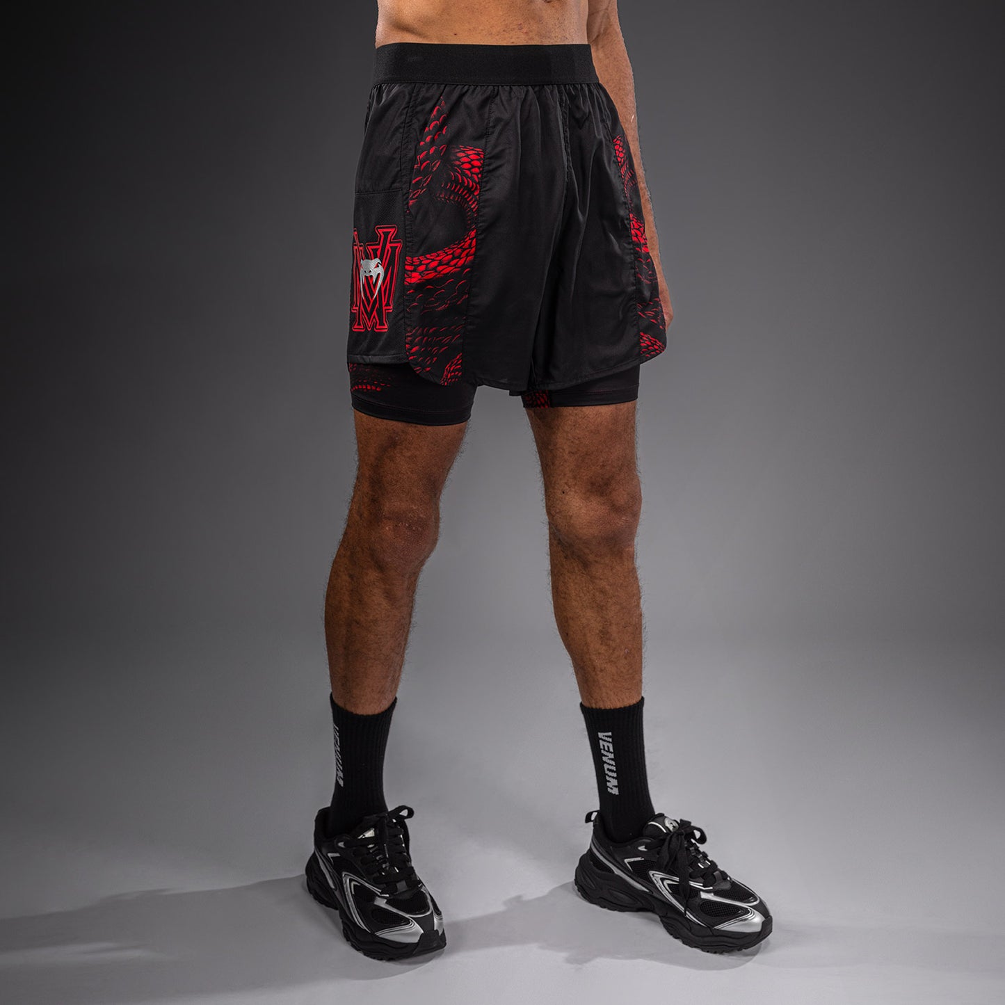 Venum Matupa Trainingsshorts - Zwart/Rood/Zilver