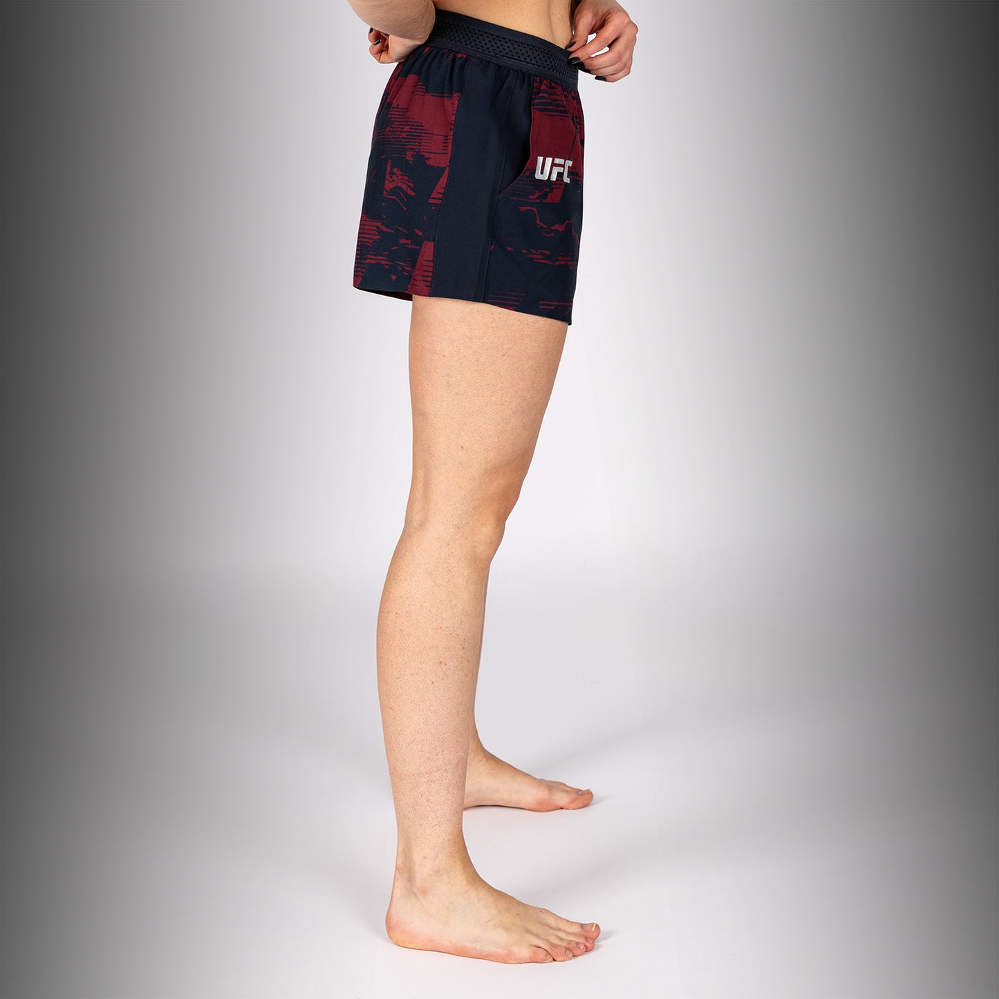 UFC Zenith by Venum Authentic Fight Week Performance Short Dames - Marineblauw/Bordeauxrood/Zilver