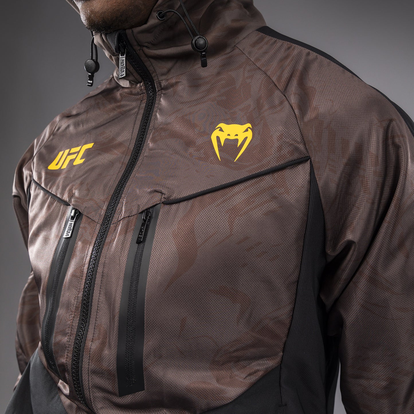 UFC Fusion by Venum Fight Week Zip-Hoodie voor Heren - Earthen Brown