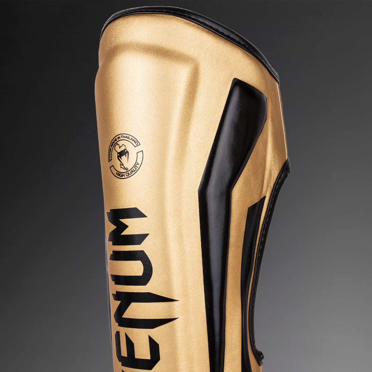 Venum Elite Scheenbeschermers - Goud/Zwart