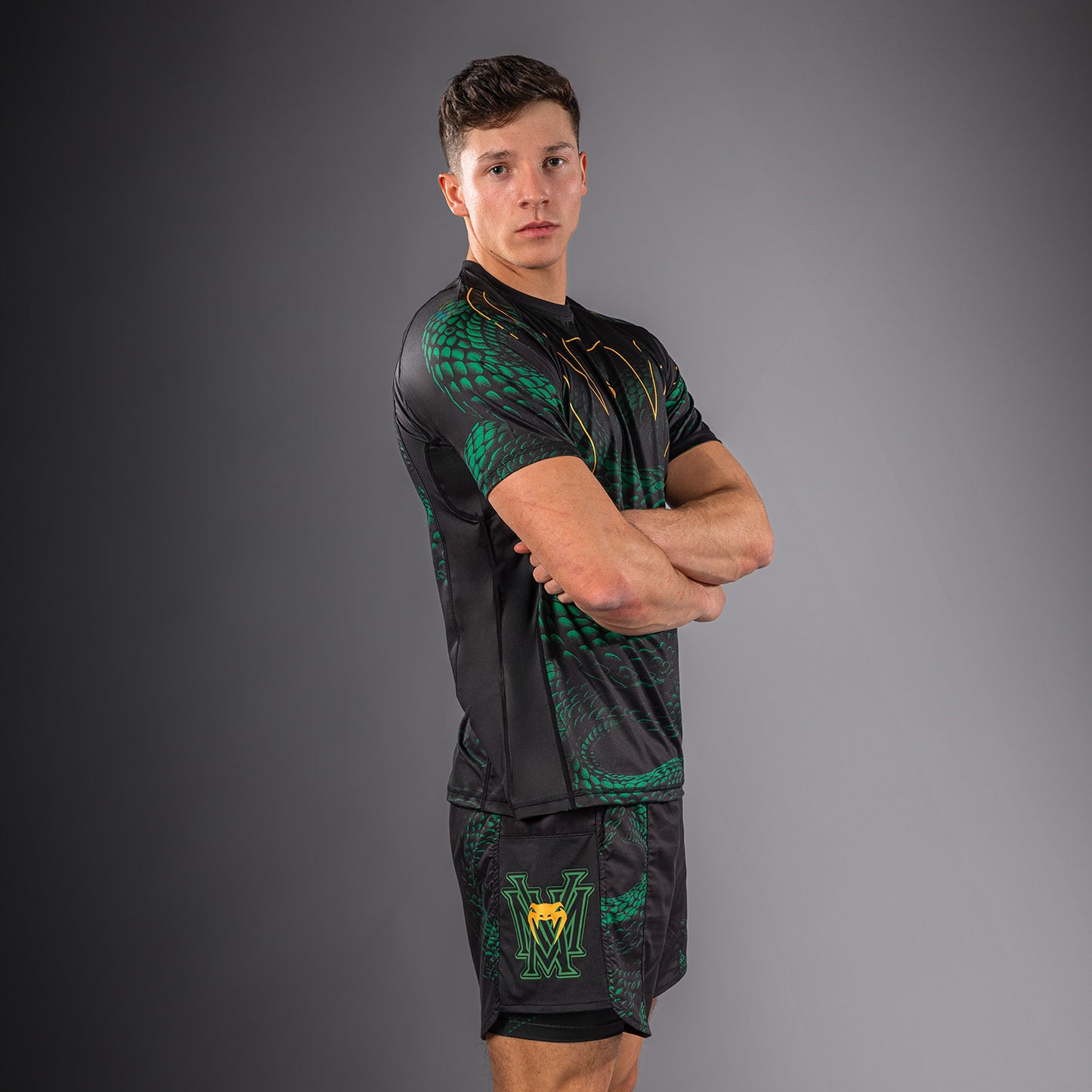 Venum Matupa Dry Tech T-shirt - Zwart/Groen/Goud
