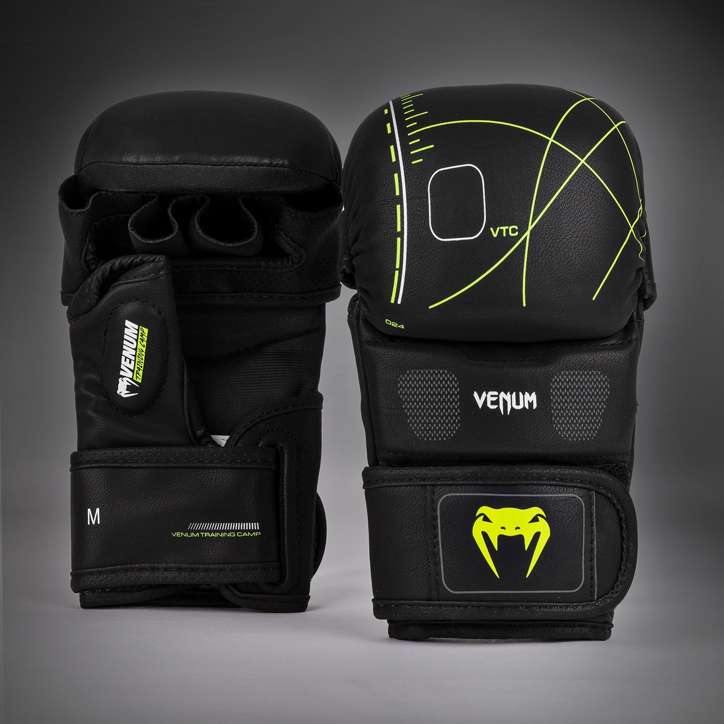 Venum Training Camp 4.0 MMA Sparring Handschoenen - Zwart/Neon Groen