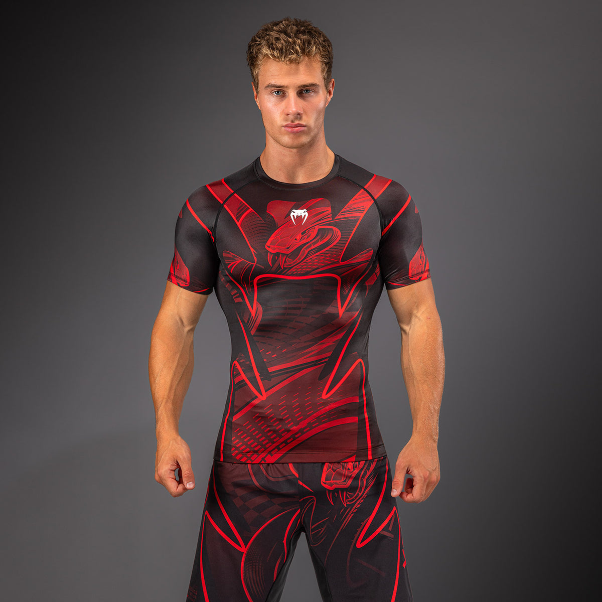 Venum Crimson Viper 2.0 Rashguard met korte mouwen - Zwart/Rood