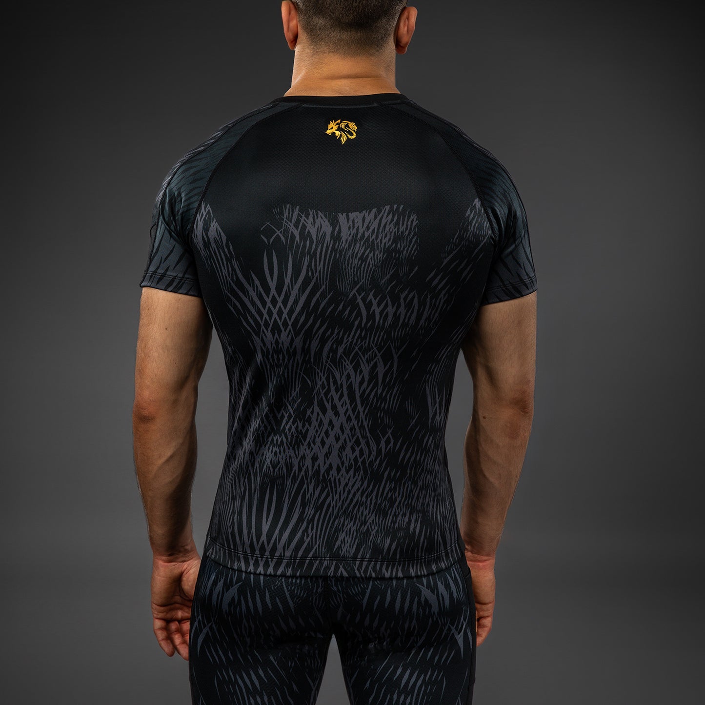 Venum x Chimaev Korte Mouw Rashguard - Zwart/Grijs