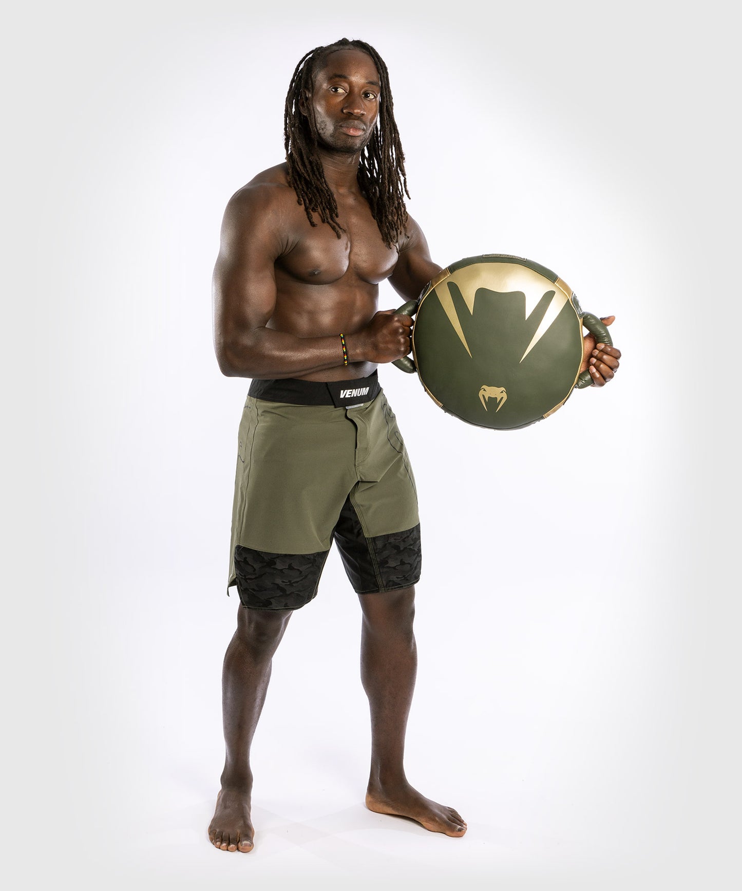 Venum Pro Boksen Rond Stootschild - Khaki/Goud