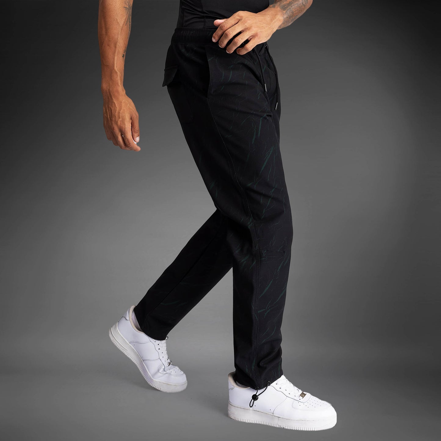 Venum Trooper Heren Joggingbroek - Zwart/Forest Groen