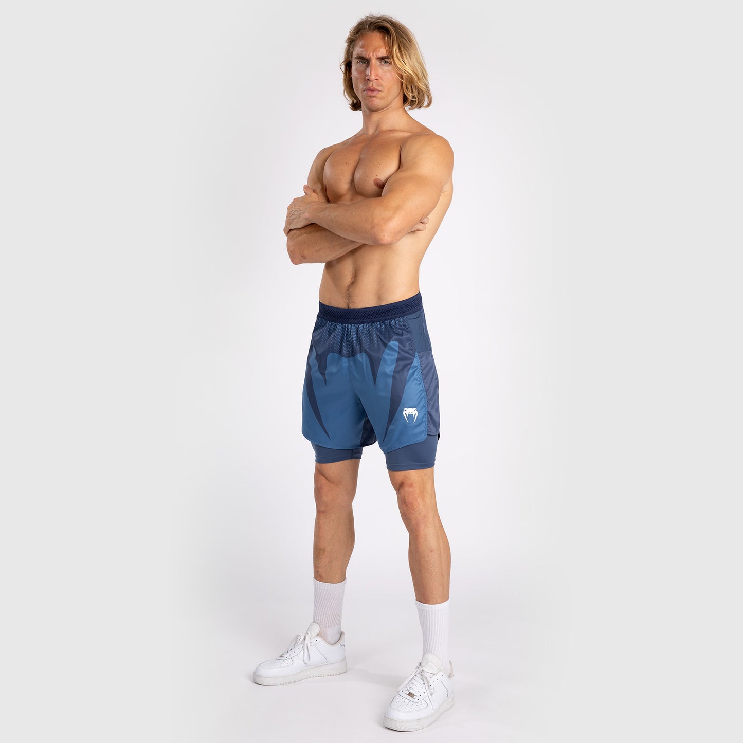 Venum Attack Heren Fight Shorts - Marineblauw