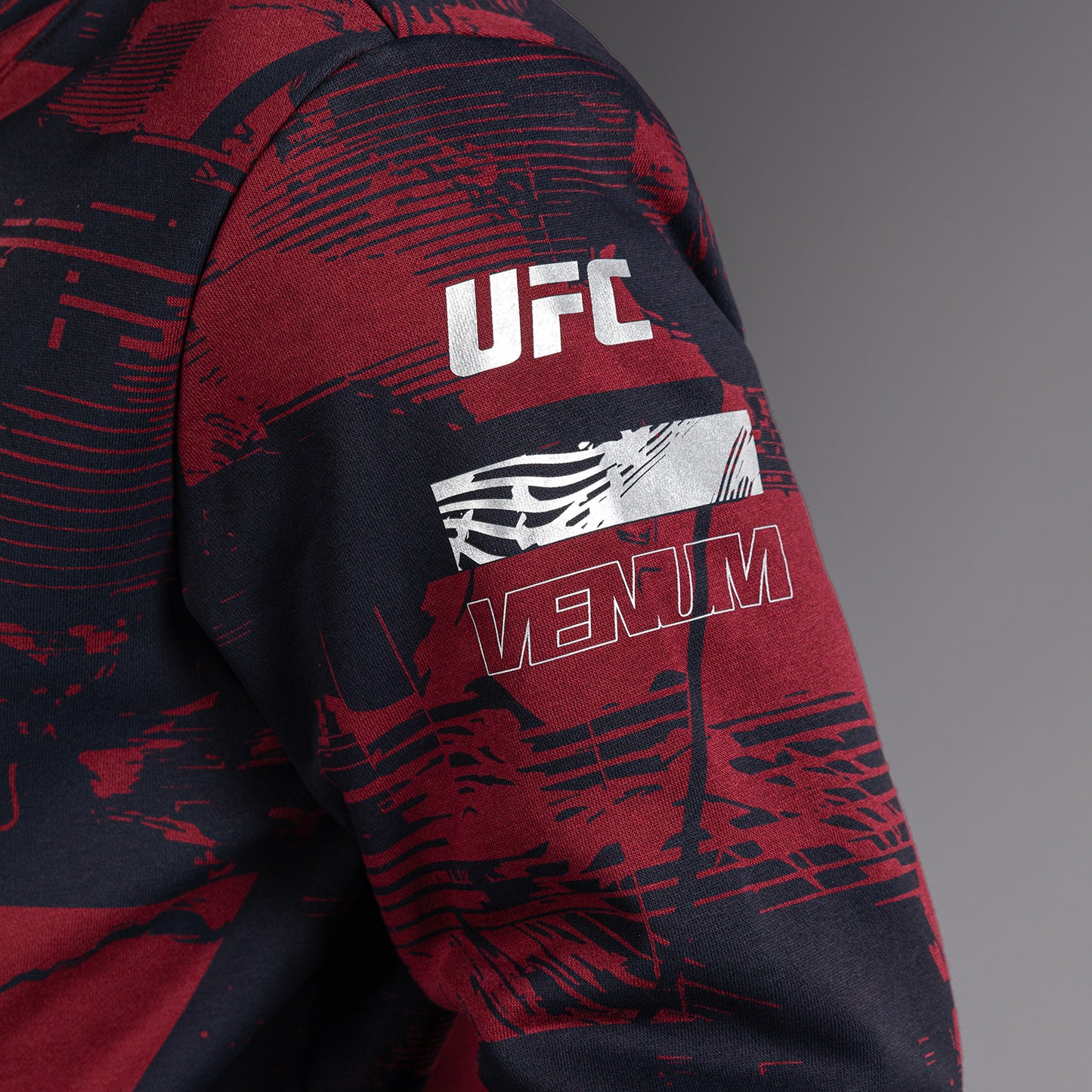 UFC Zenith by Venum Authentic Fight Week Pullover Hoodie Heren - Marineblauw/Bordeauxrood/Zilver