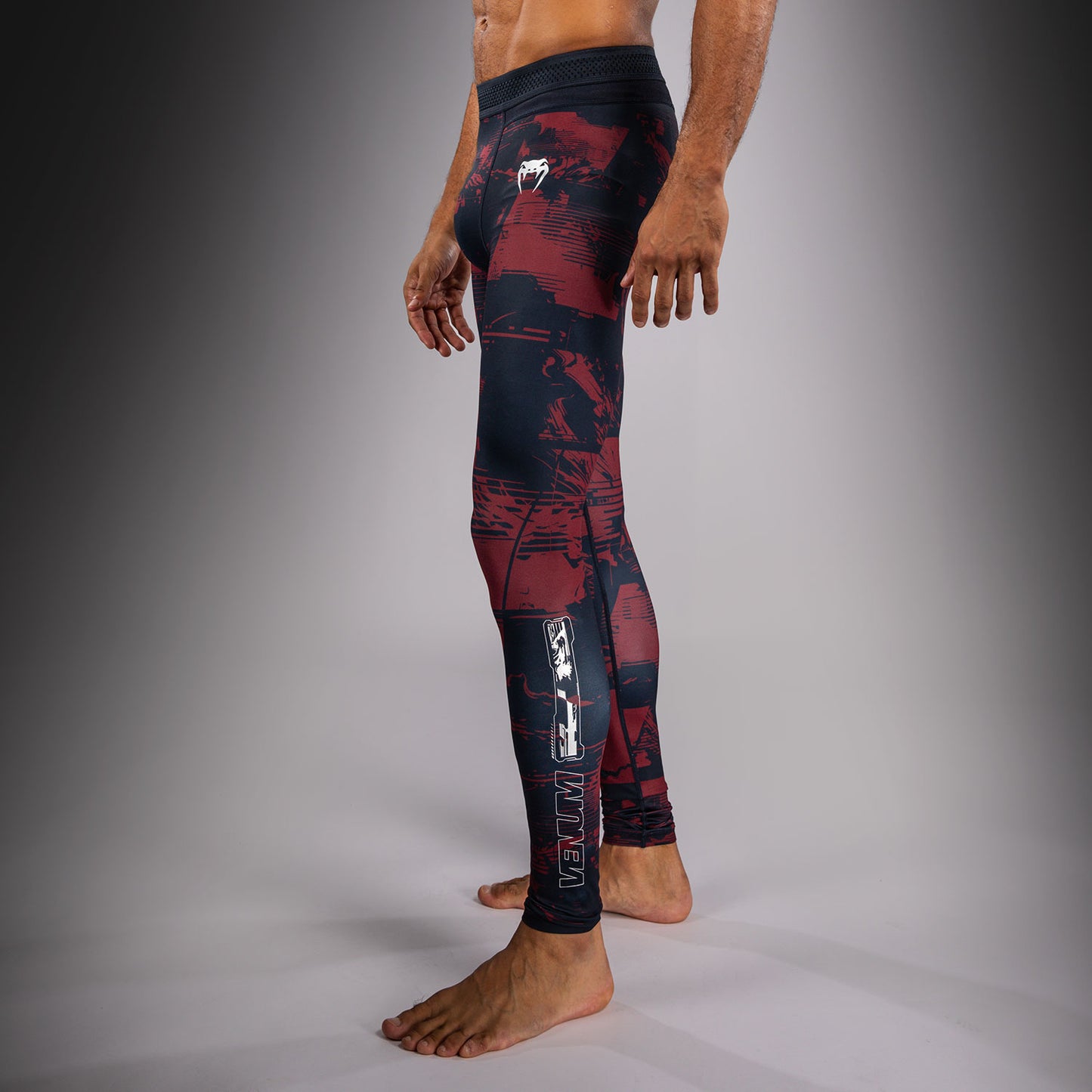 UFC Zenith by Venum Authentic Fight Week Performance Tight Heren - Marineblauw/Bordeauxrood/Zilver