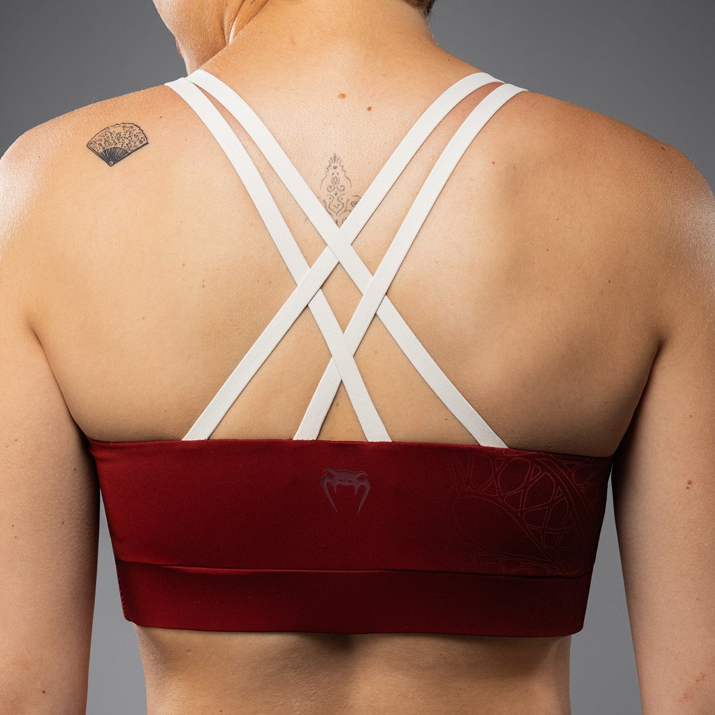 Venum Serpenti Dames Sportbeha – Bourgondië/Ivoor