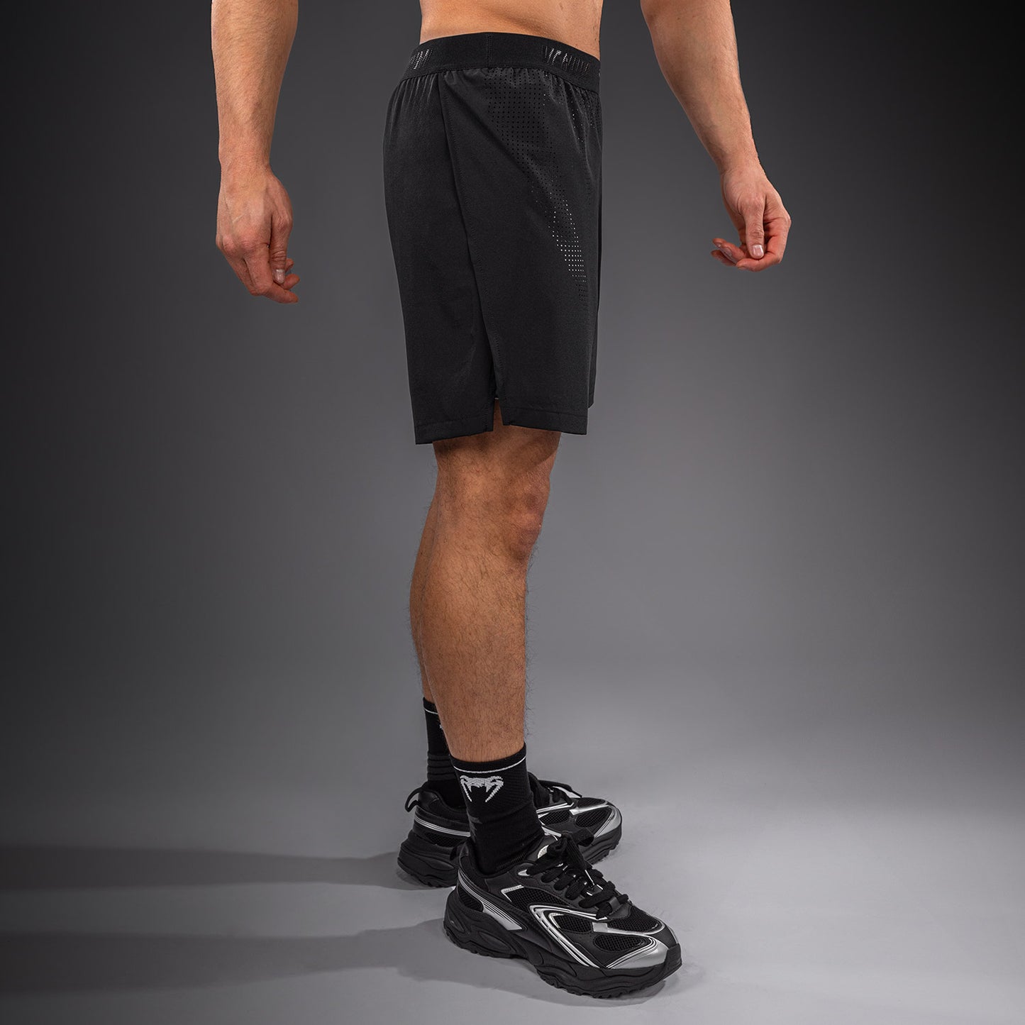 Venum Lazer hybride trainingsshort - Zwart/Grijs