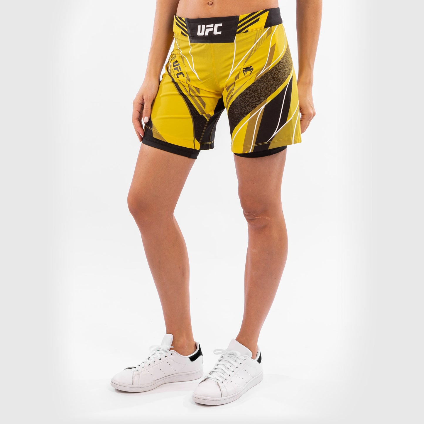UFC Venum Authentic Fight Night Damesshort - Long Fit - Geel