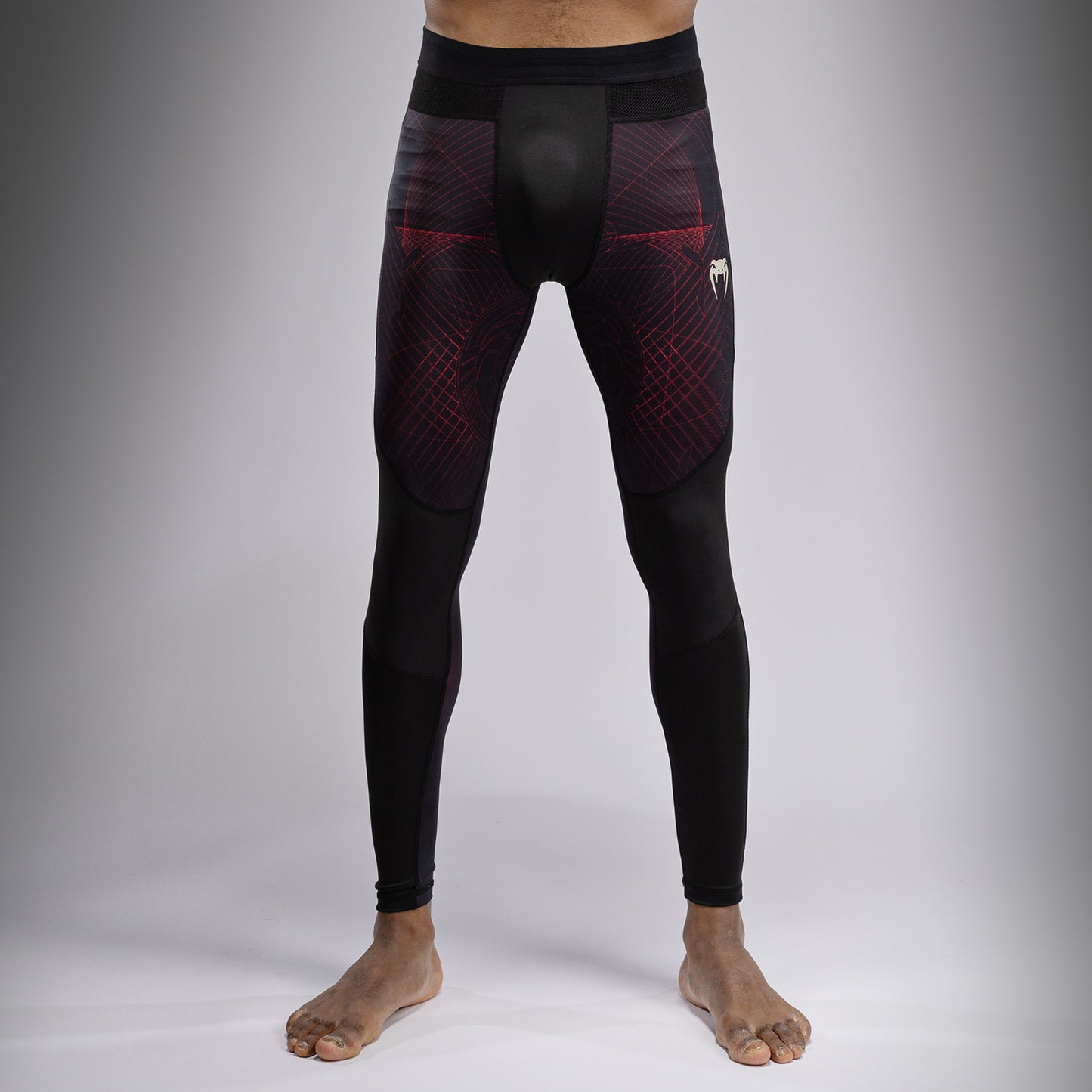 Venum G-Fit Air Compressie Leggings Heren - Diepzwart / Vuurrood