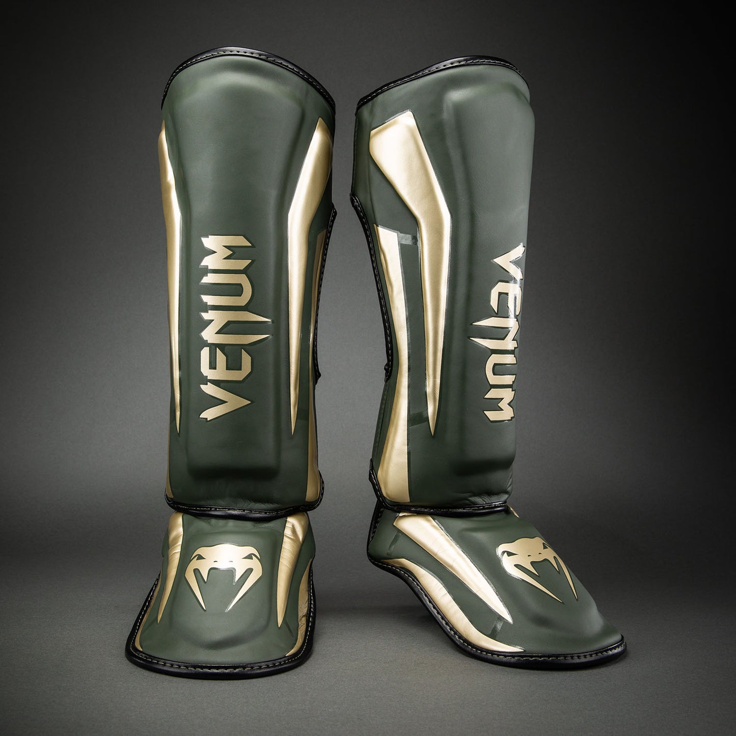 Venum Elite Scheenbeschermers - Khaki