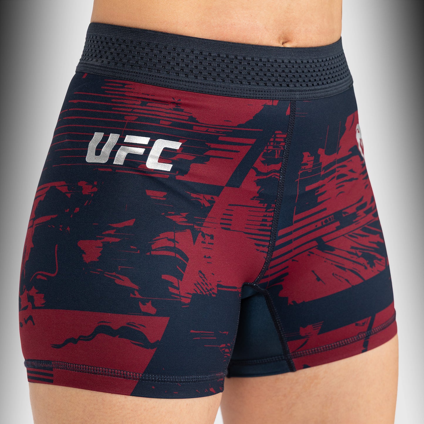 UFC Zenith by Venum Authentic Fight Week Performance Vale Tudo Short Dames - Marineblauw/Bordeauxrood/Zilver