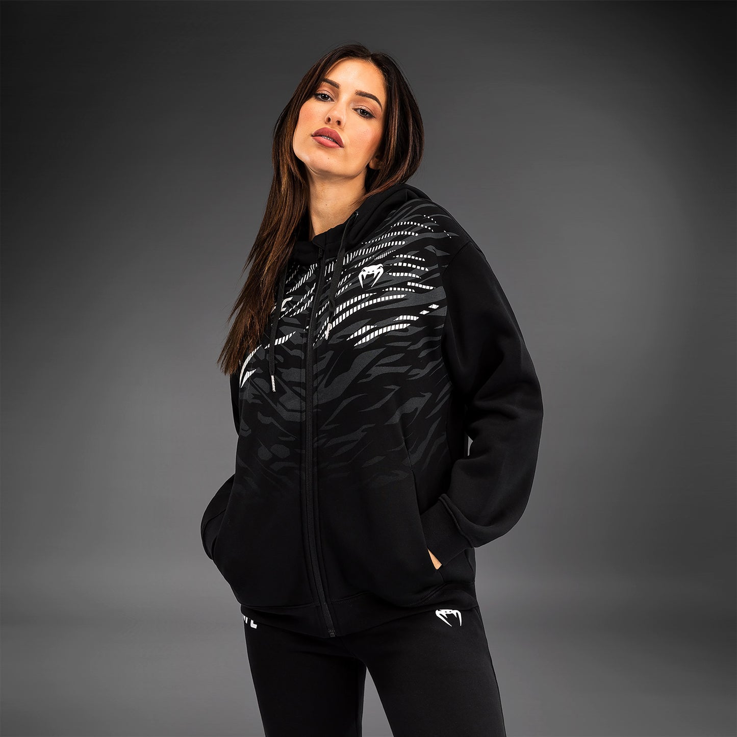UFC Fusion by Venum Replica Zip-Hoodie voor Dames - Zwart