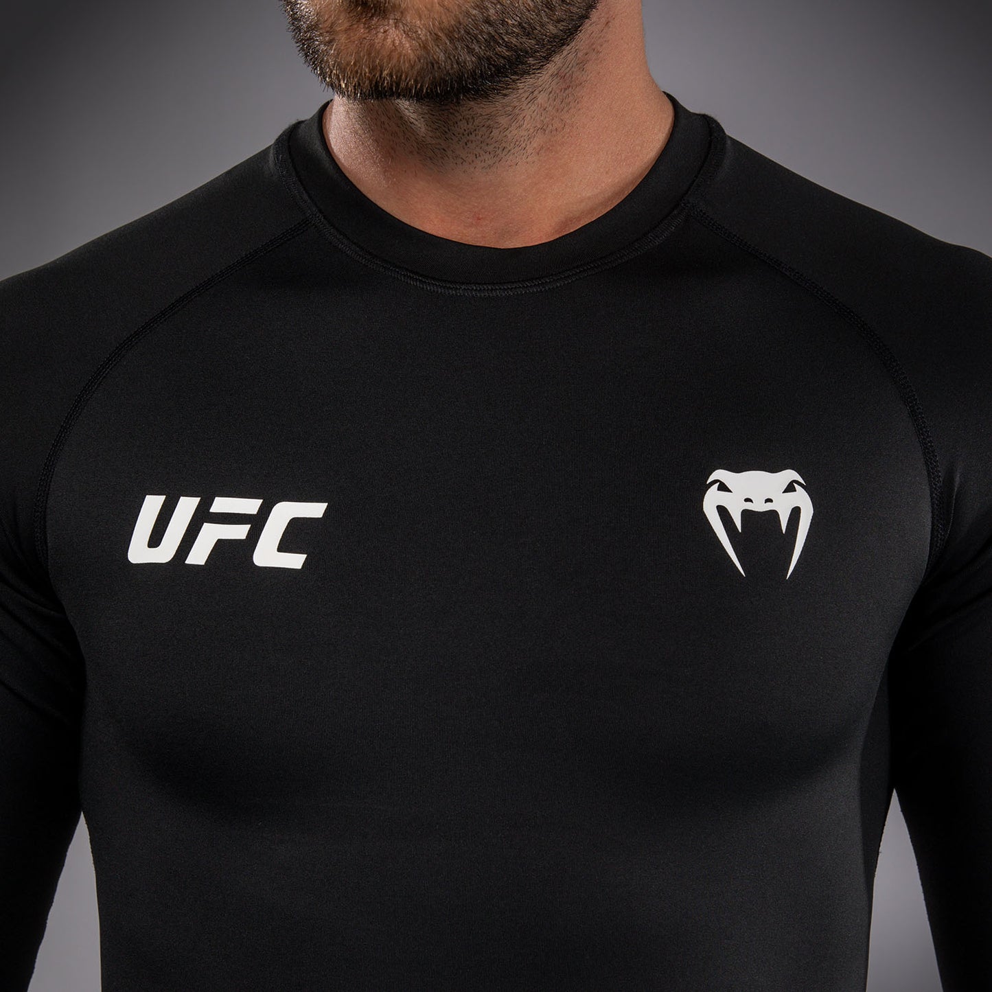 Venum UFC Unity by Venum Authentic Fight Week Heren Technische Rashguard met Lange Mouwen - Zwart