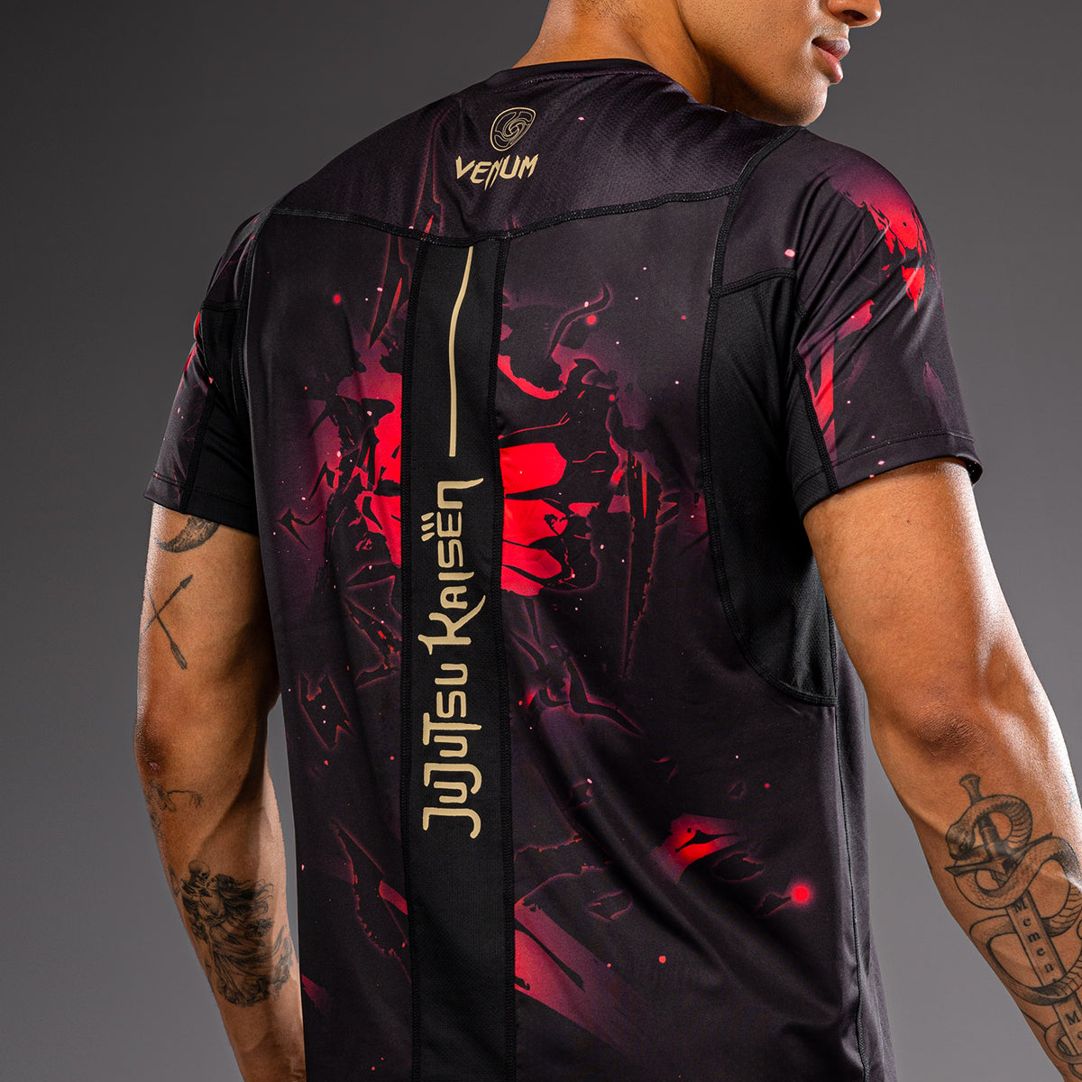 Jujutsu Kaisen x Venum Itadori Dry Tech T-shirt – Zwart/Rood