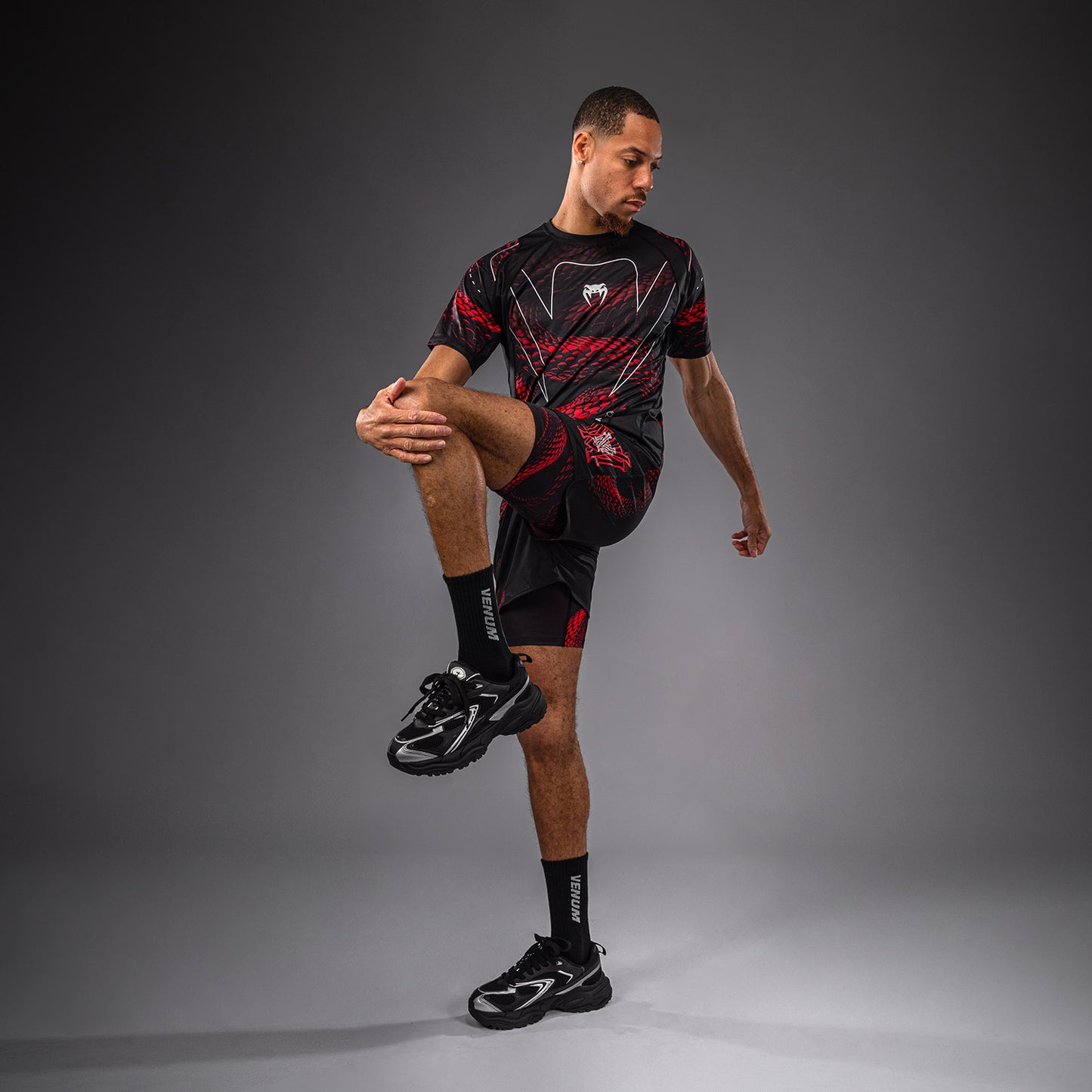 Venum Matupa Trainingsshorts - Zwart/Rood/Zilver