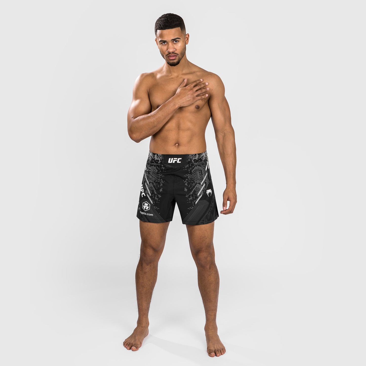 UFC Adrenaline by Venum Gepersonaliseerde Authentic Fight Night heren gevechtsshort - Korte pasvorm - Zwart