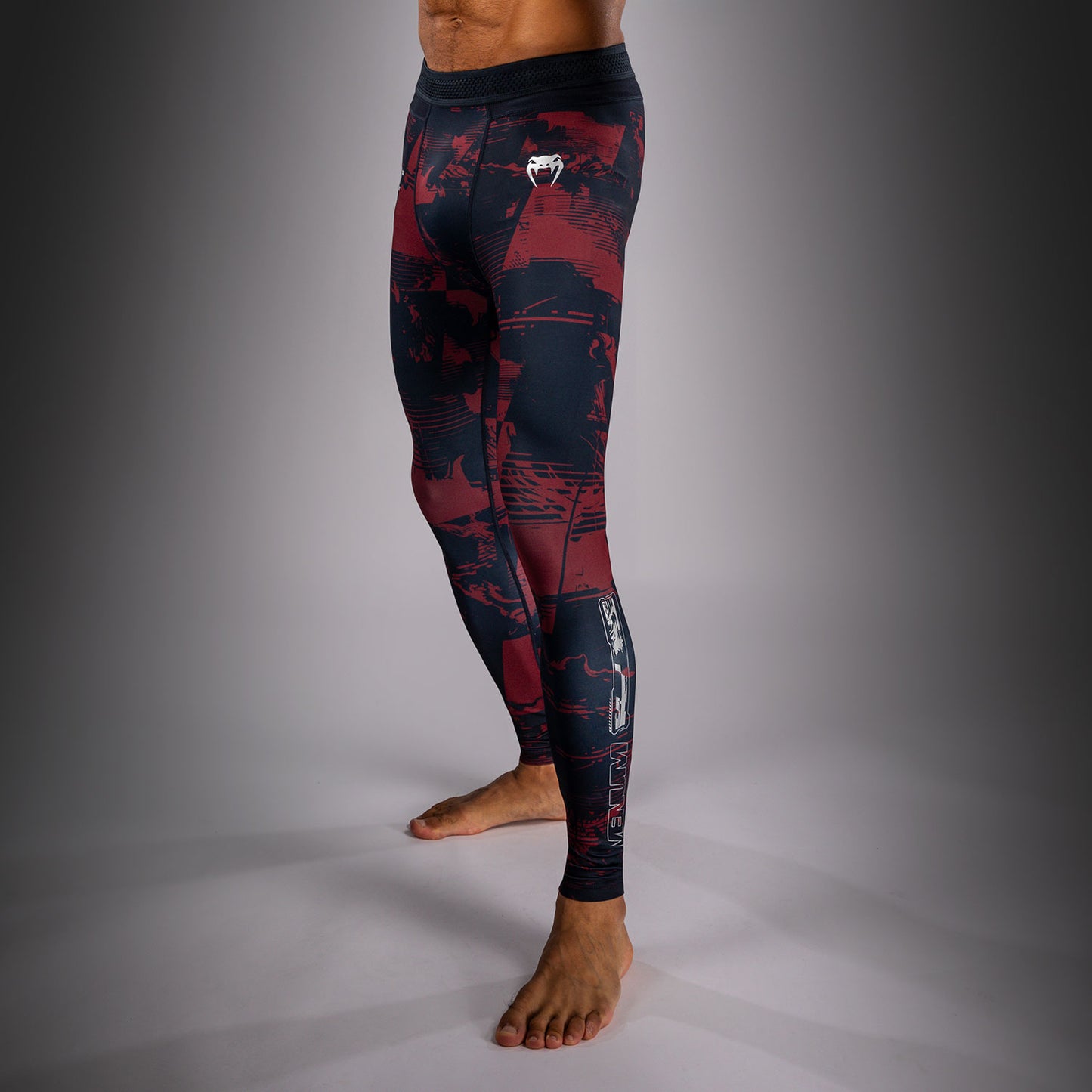 UFC Zenith by Venum Authentic Fight Week Performance Tight Heren - Marineblauw/Bordeauxrood/Zilver