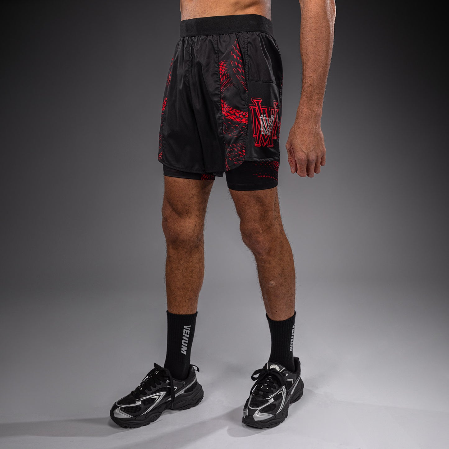 Venum Matupa Trainingsshorts - Zwart/Rood/Zilver
