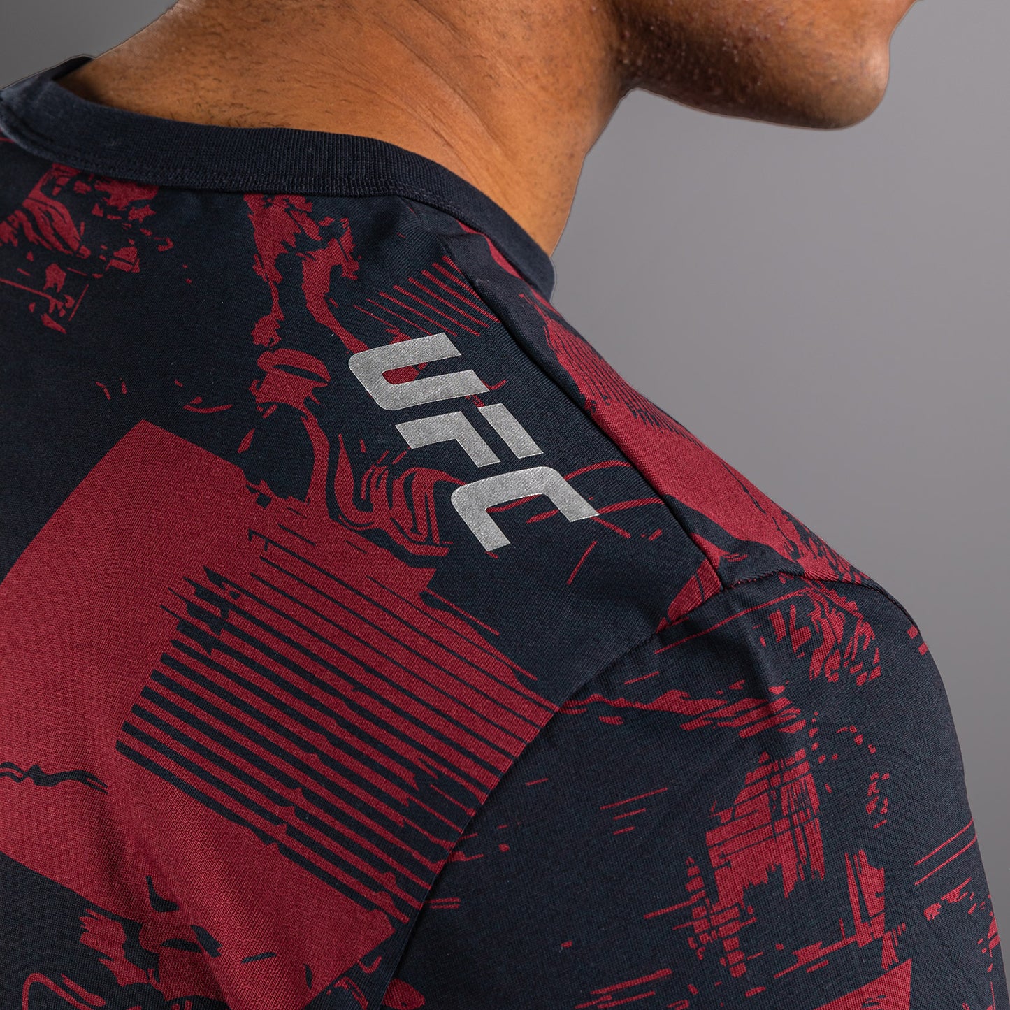 UFC Zenith by Venum Authentic Fight Week Longsleeve T-shirt Heren - Marineblauw/Bordeauxrood/Zilver