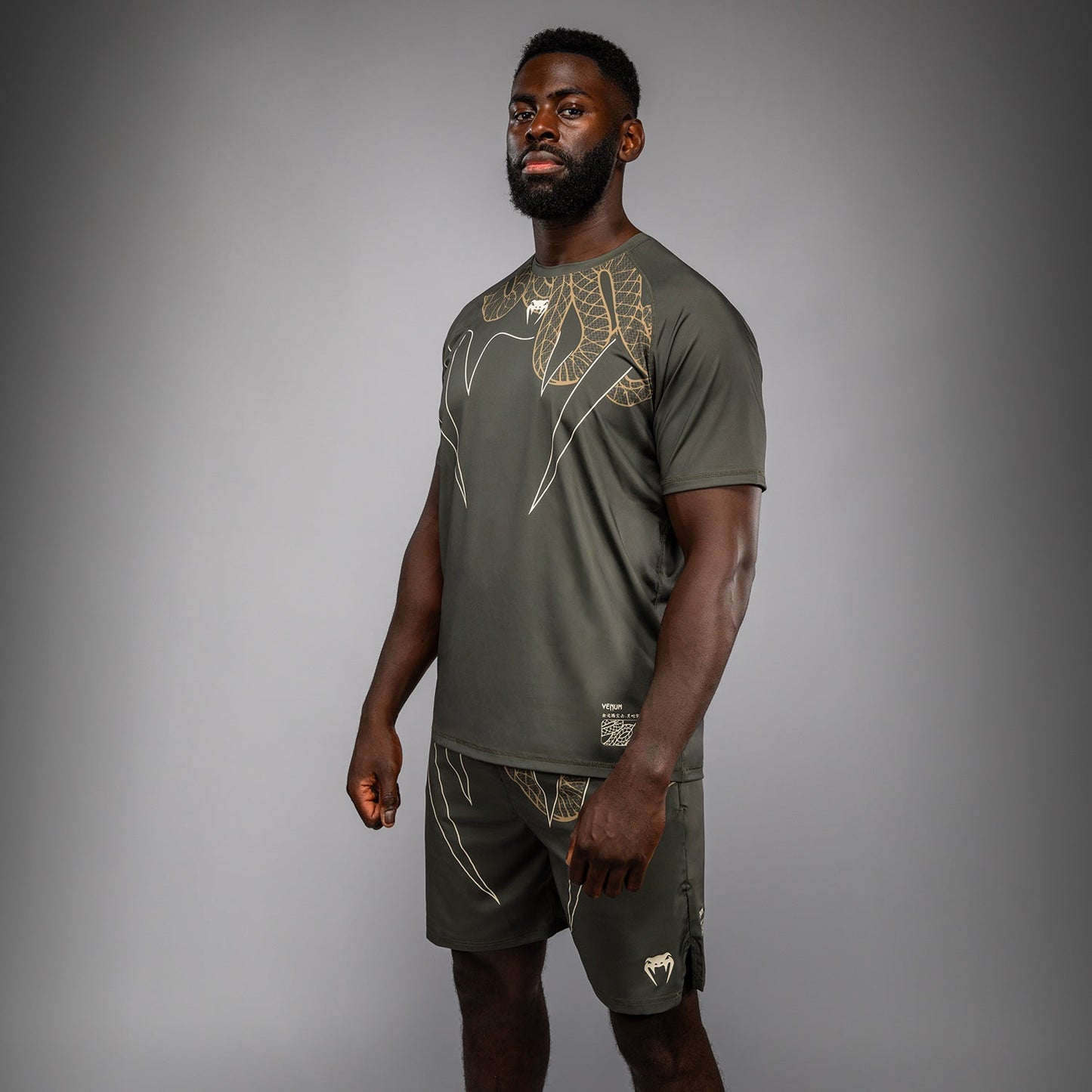 Venum Serpenti Dry Tech T-shirt – Khaki/Bronze/Ivoor