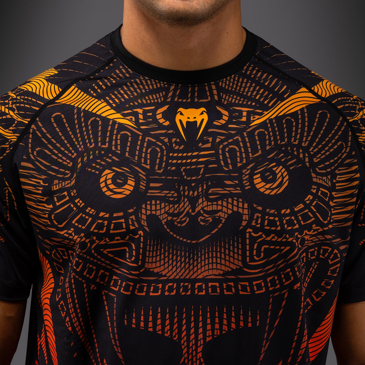 Venum Quetzal Fury Dry-Tech T-shirt - Zwart/Fury Rood/Tangerine