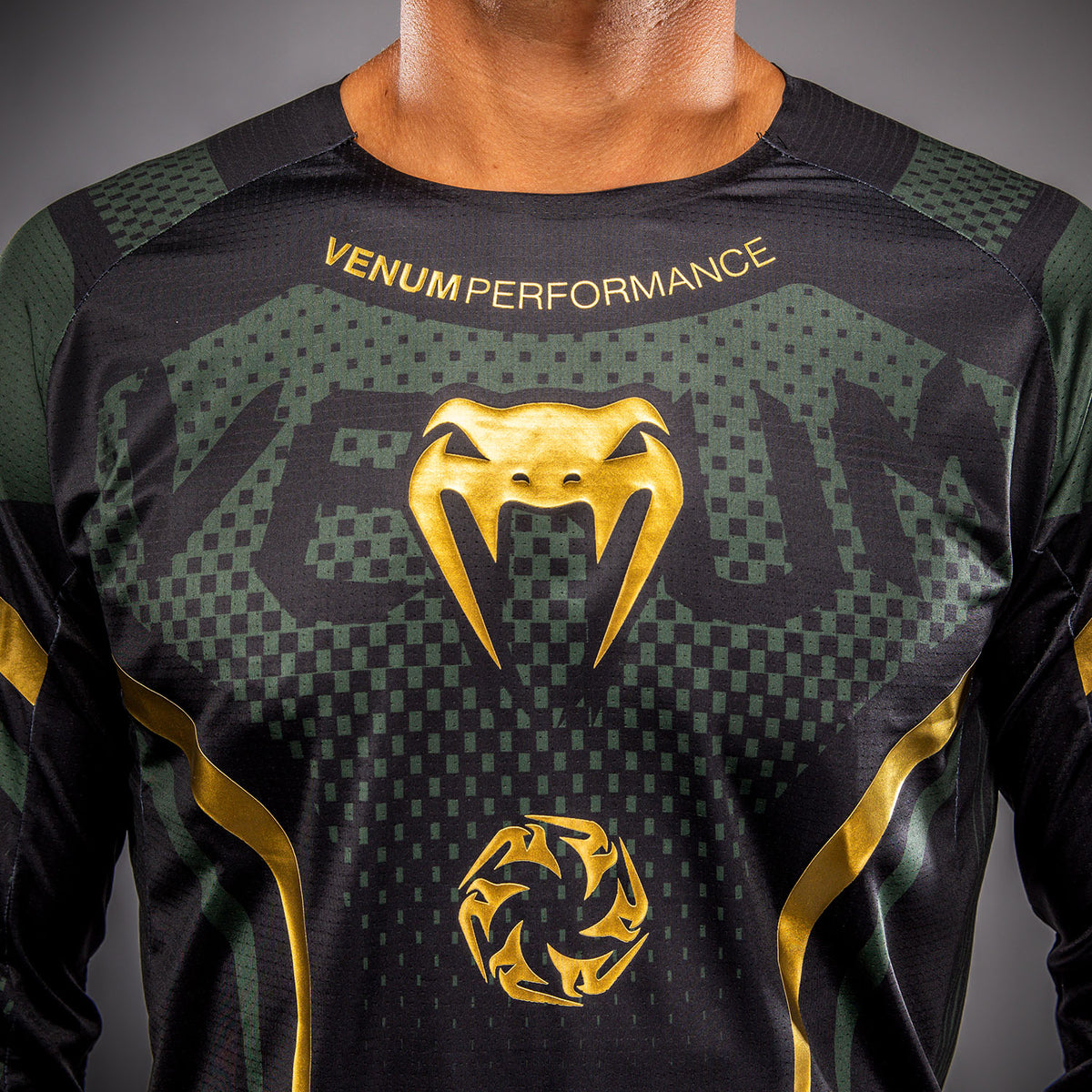 Venum MX Challenger Motorsportsshirt - Zwart/Groen/Goud