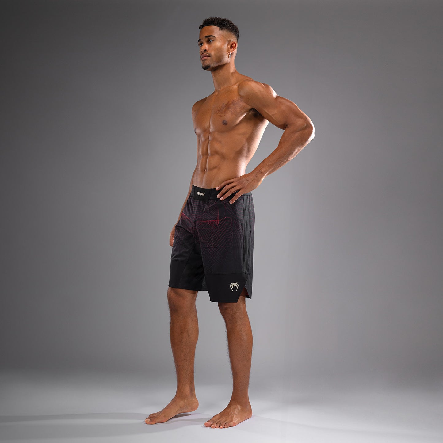 Venum G-Fit Air Fight Shorts Heren - Diepzwart / Vuurrood
