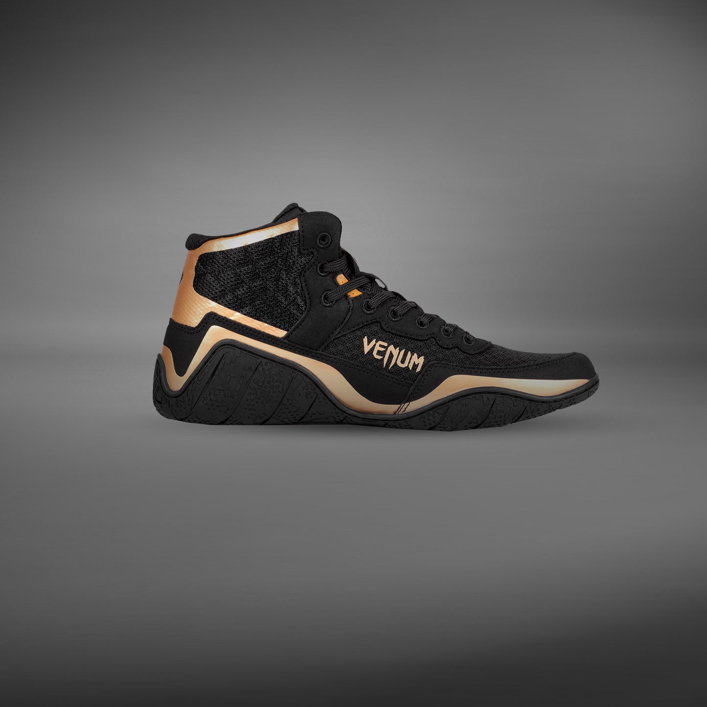 Venum Elite Worstelschoenen - Zwart/Brons