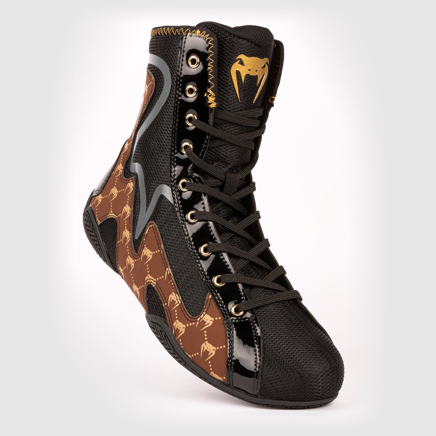 Venum Elite Evo Monogram Boksschoenen  - Zwart/Bruin