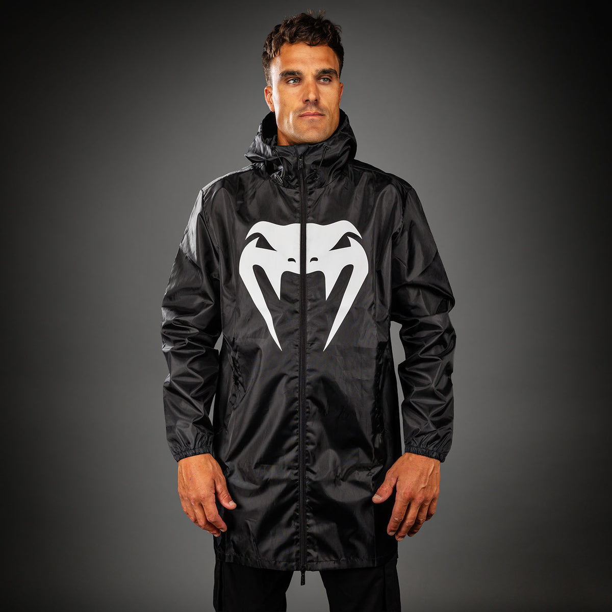 Venum MX Basics Lange regenjas - Zwart/Wit