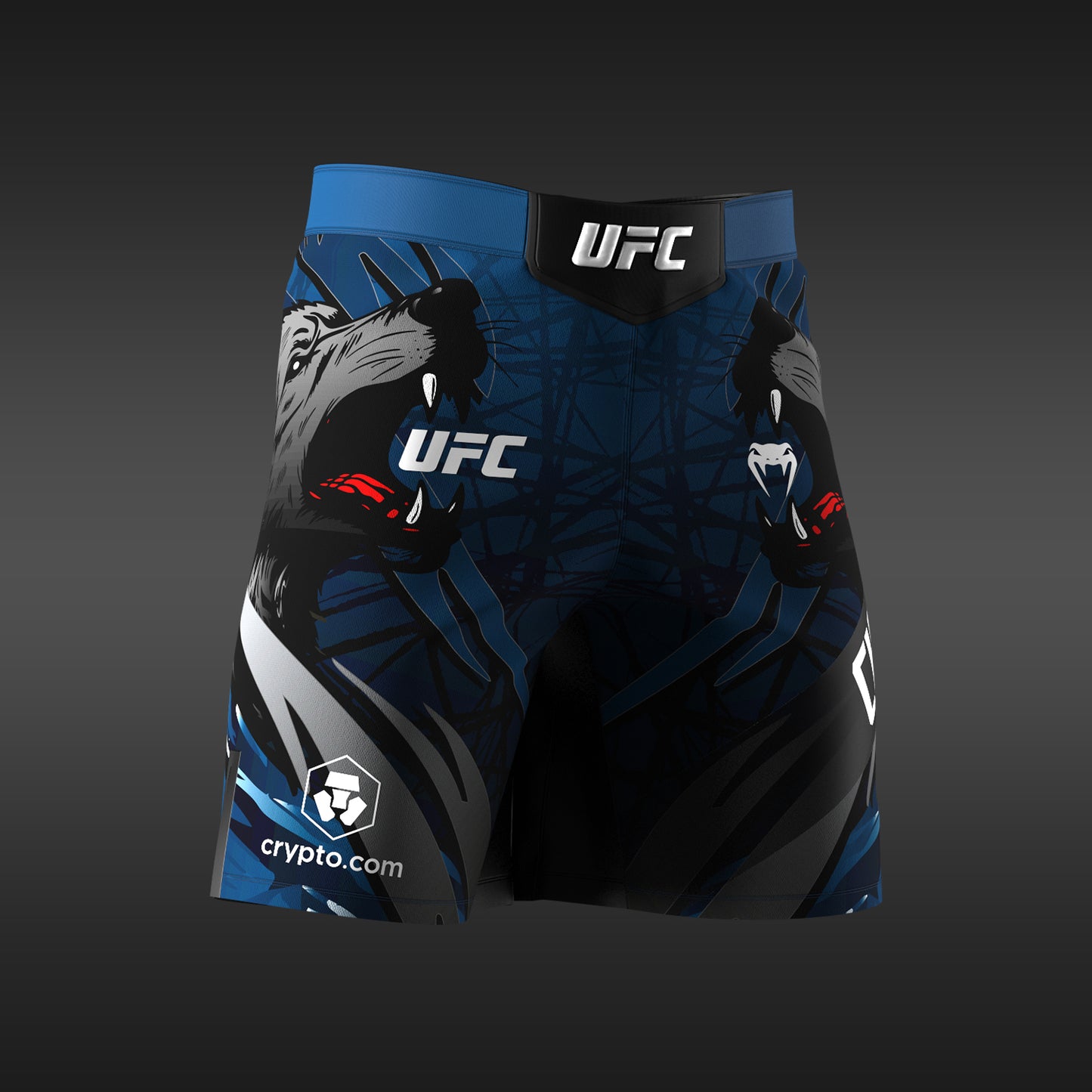 UFC Unrivaled by Venum Khamzat Chimaev Heren Lange Fit Fight Short - Blauw