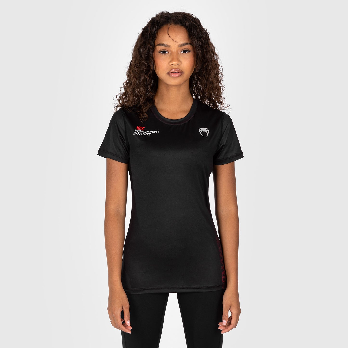 UFC Venum Performance Institute 2.0 Dry-Tech T-shirt voor Dames - Zwart/Rood